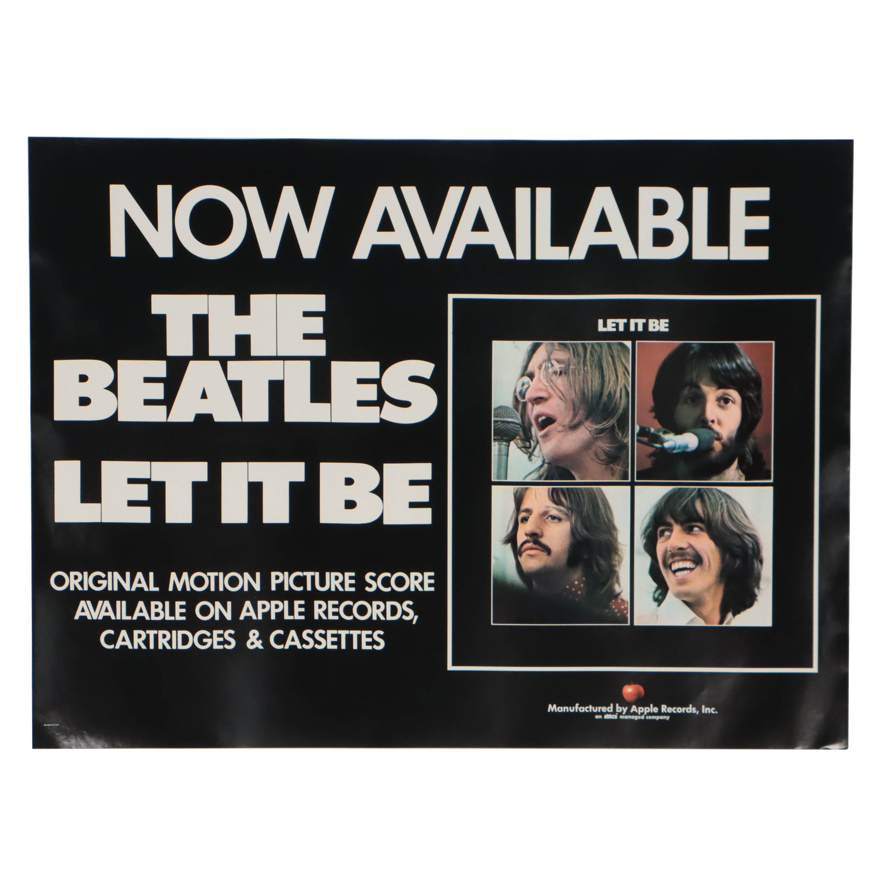 The Beatles "Let It Be" Promotional Poster, 1970