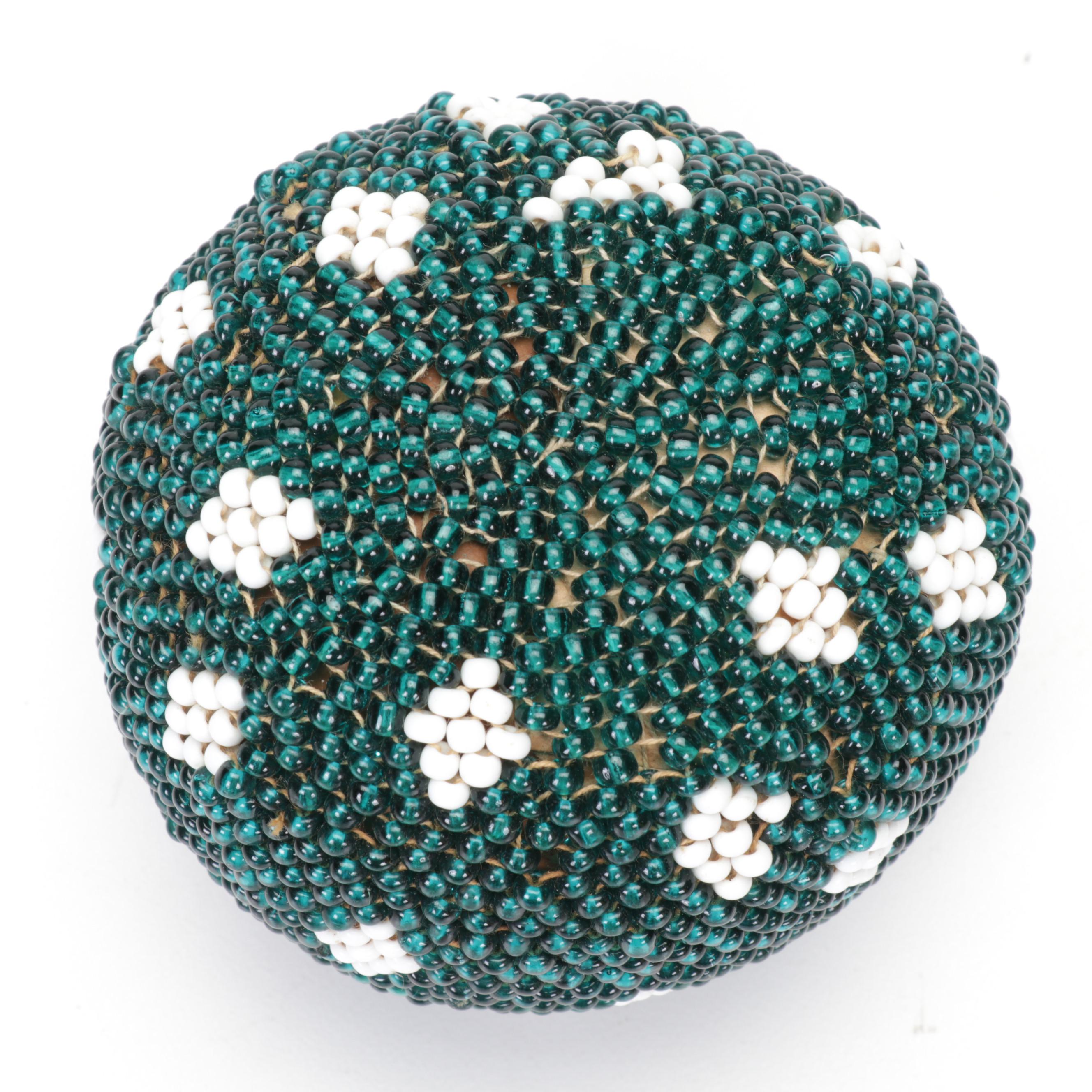 Native American Beaded Buckskin Umbilical Cord Pouch, Projectile Points, & More