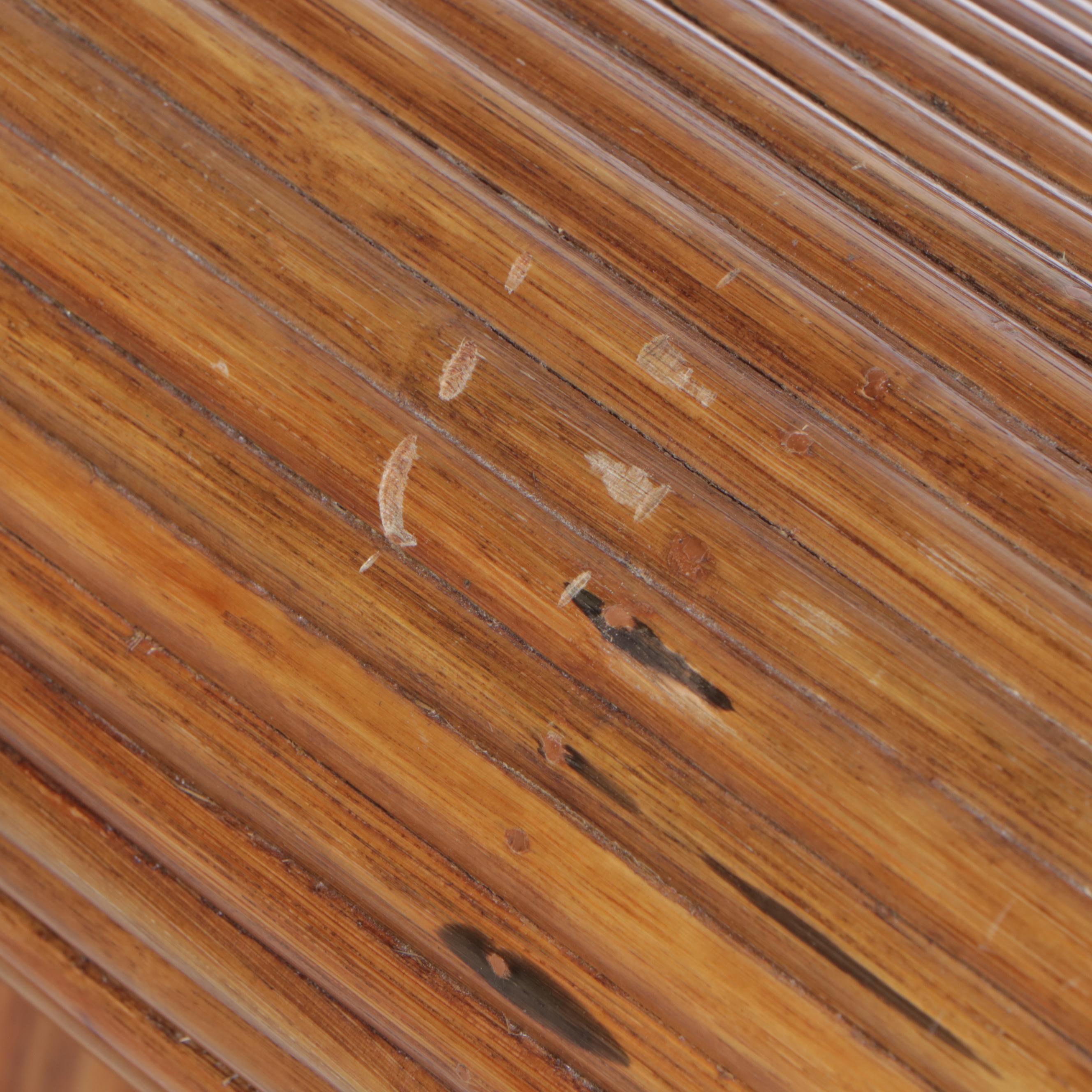 Twin-Size Rattan Sleigh Bed