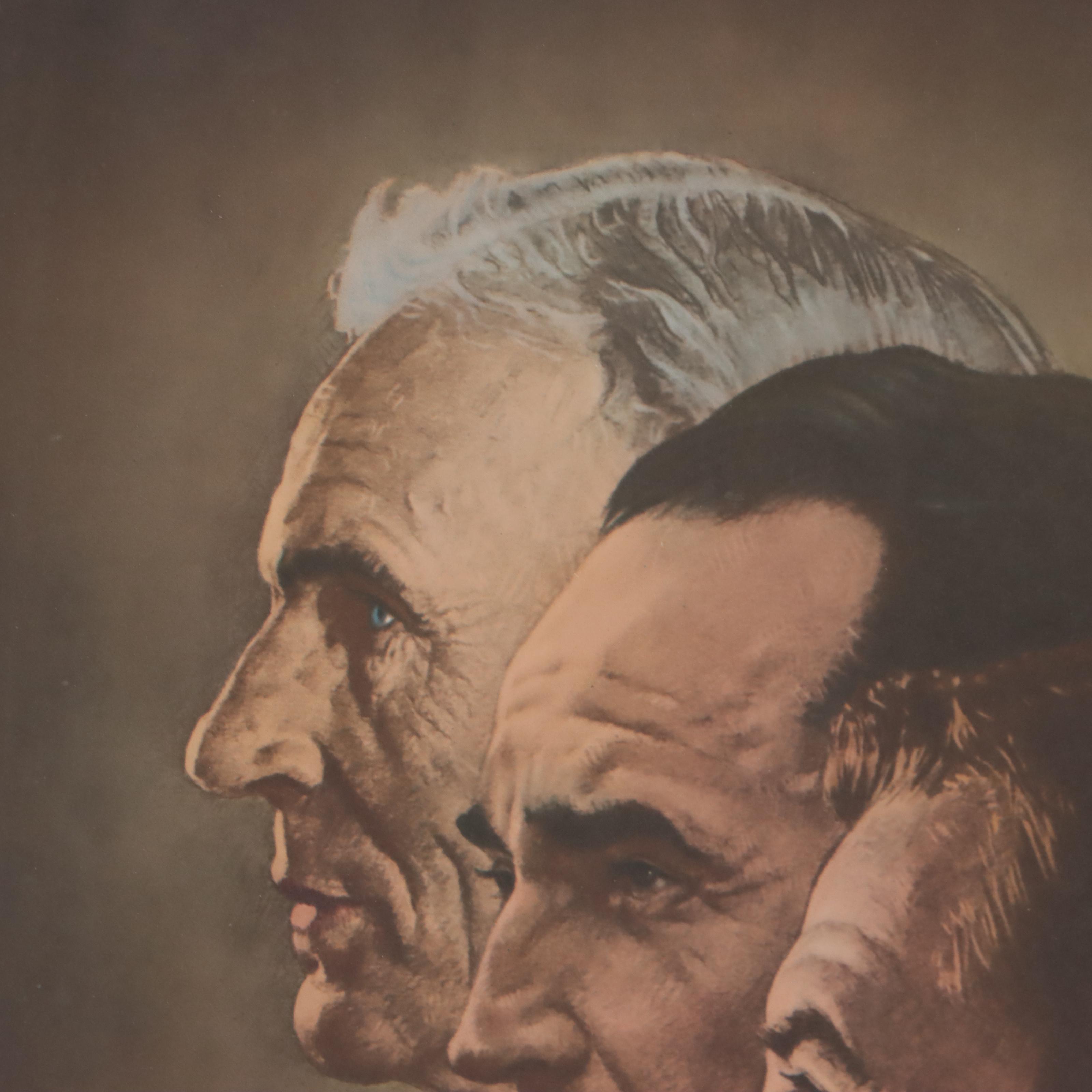 Offset Lithograph After Norman Rockwell "Ford, Three Generations, 1953"