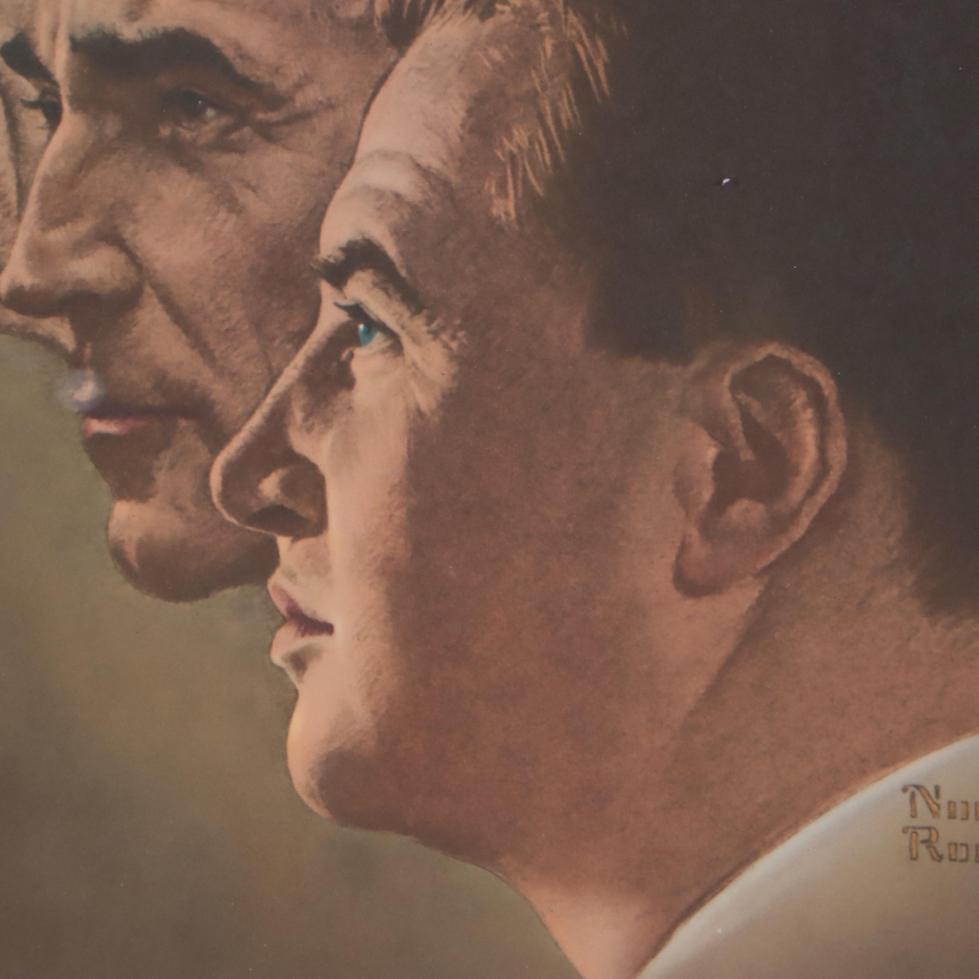 Offset Lithograph After Norman Rockwell "Ford, Three Generations, 1953"