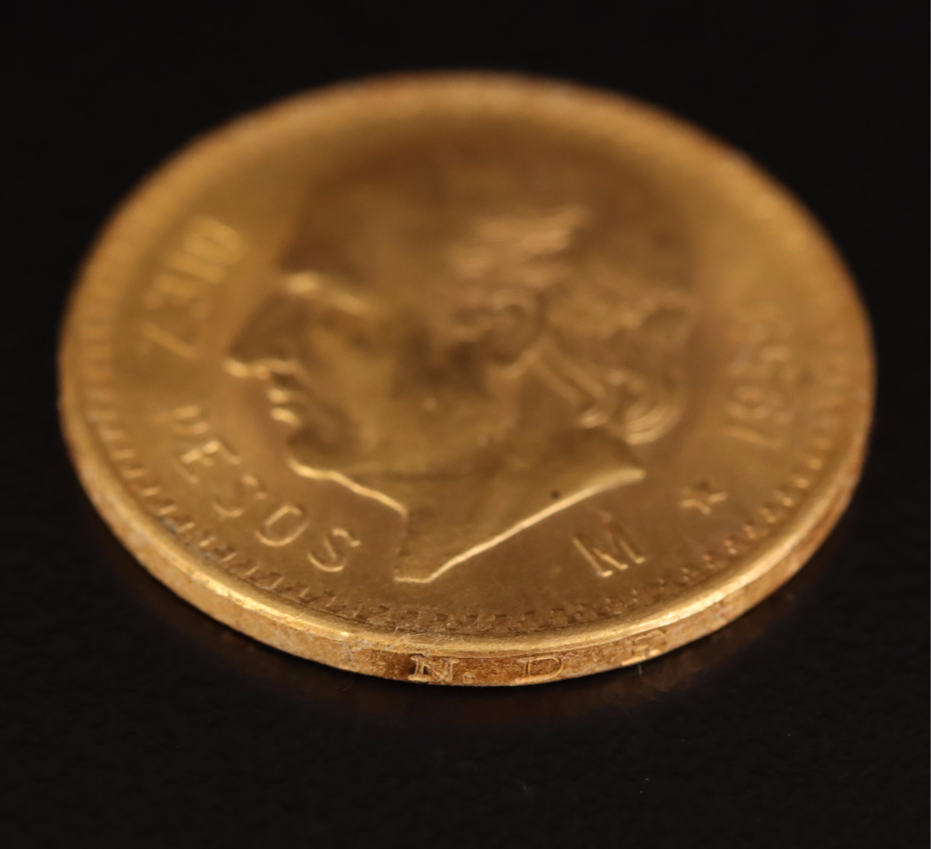 1959 Mexican Diez Pesos Gold Coin