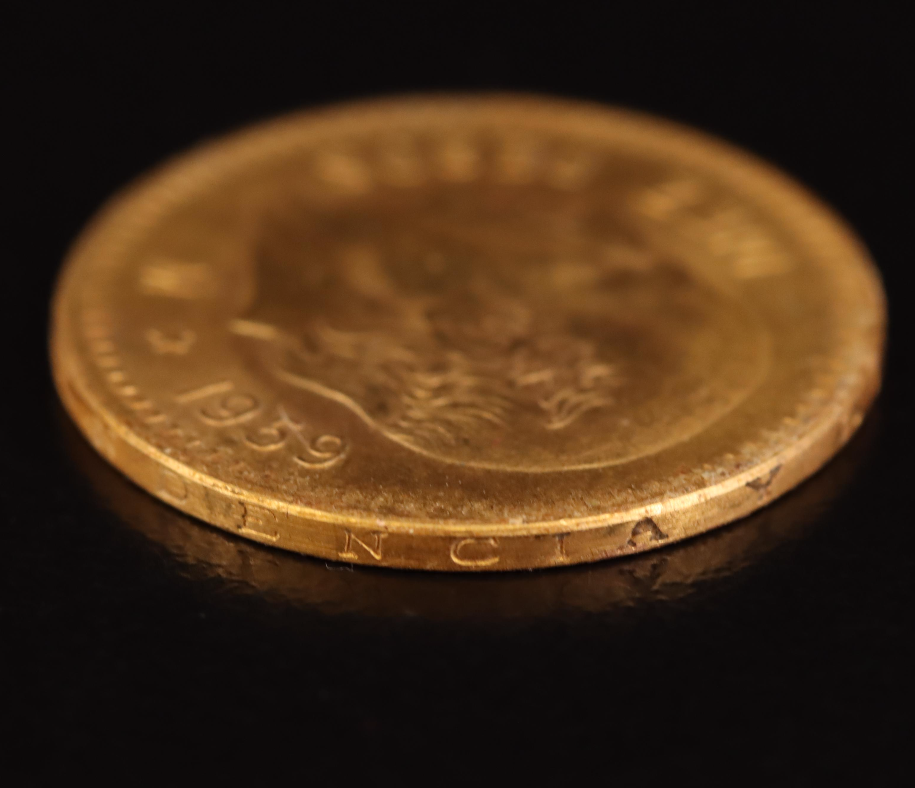 1959 Mexican Diez Pesos Gold Coin