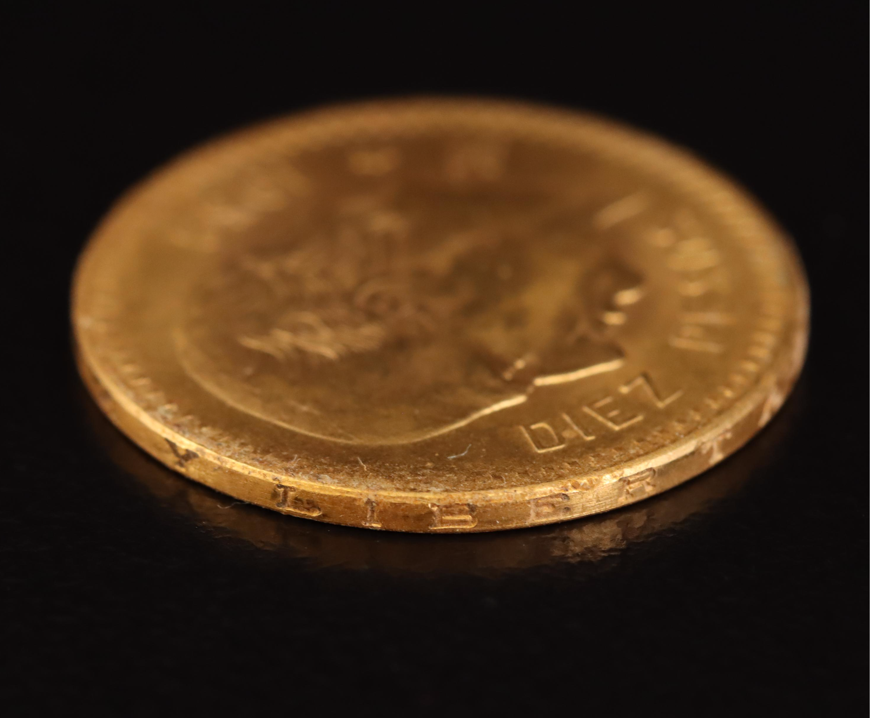 1959 Mexican Diez Pesos Gold Coin