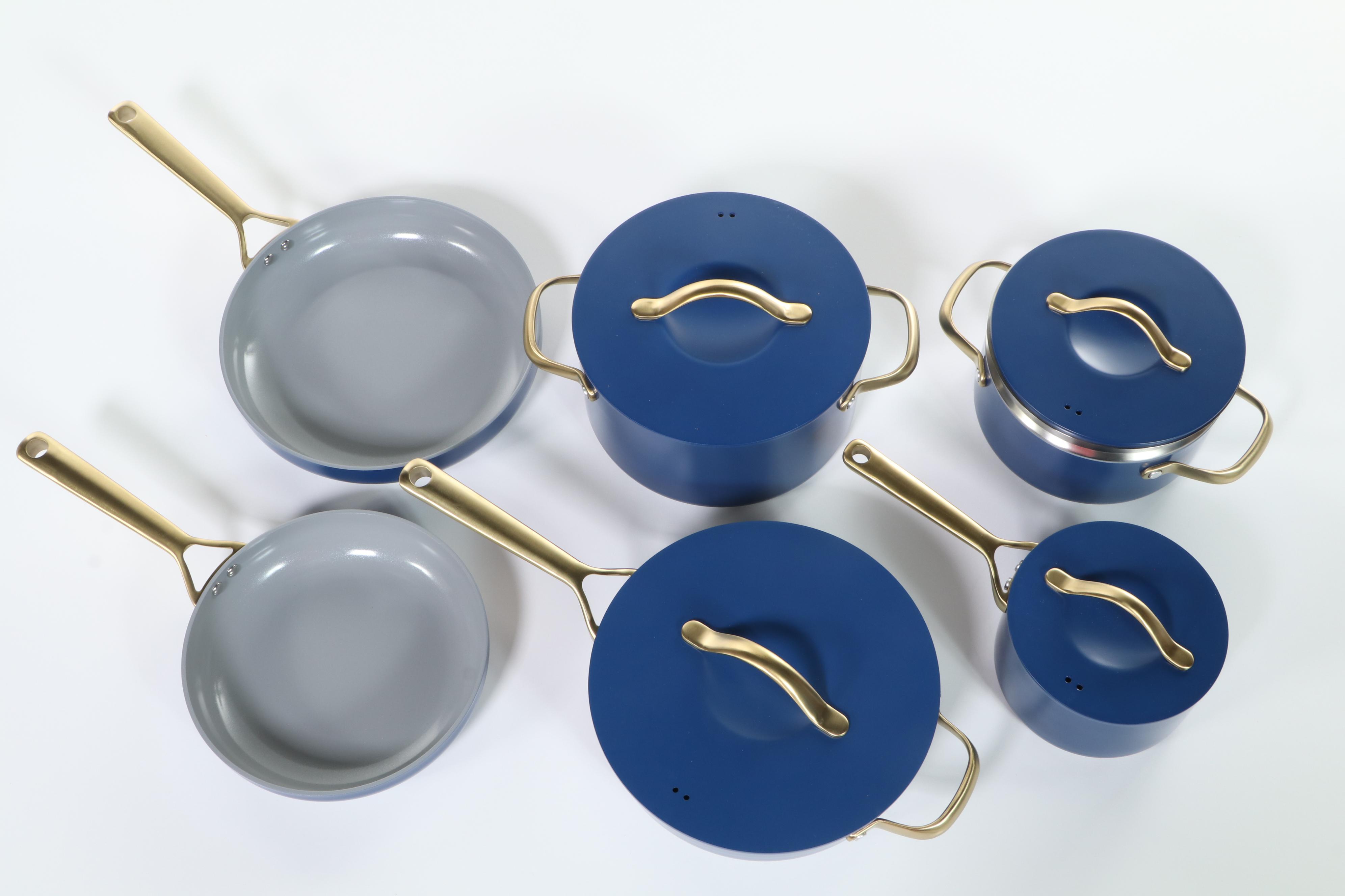 Member's Mark Eleven-Piece Modern Ceramic Cookware Set in Navy