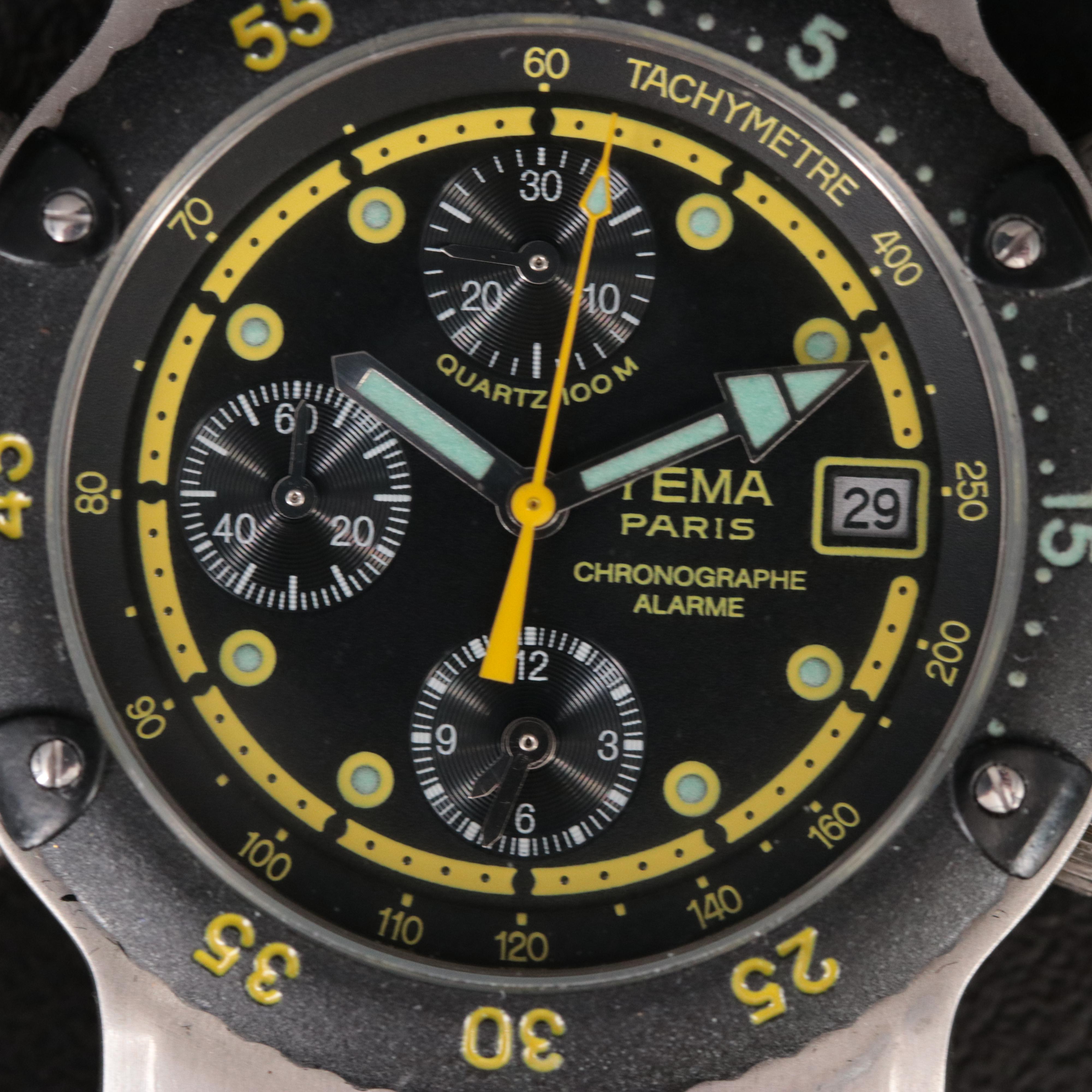 Vintage Yema Quartz Chronograph Watch
