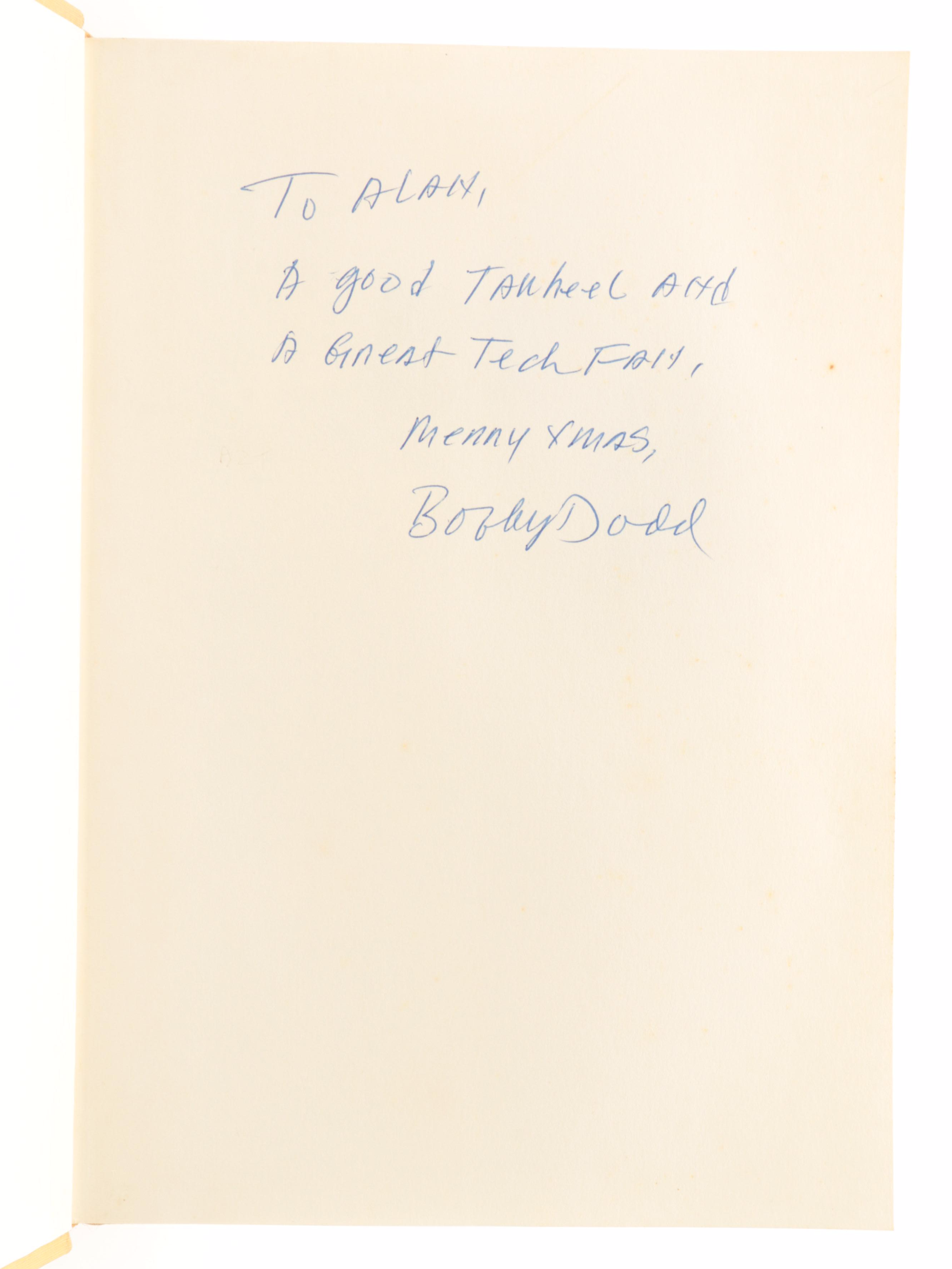 Signed "Dodd's Luck" by Robert Lee "Bobby" Dodd and Jack Wilkinson, 1987