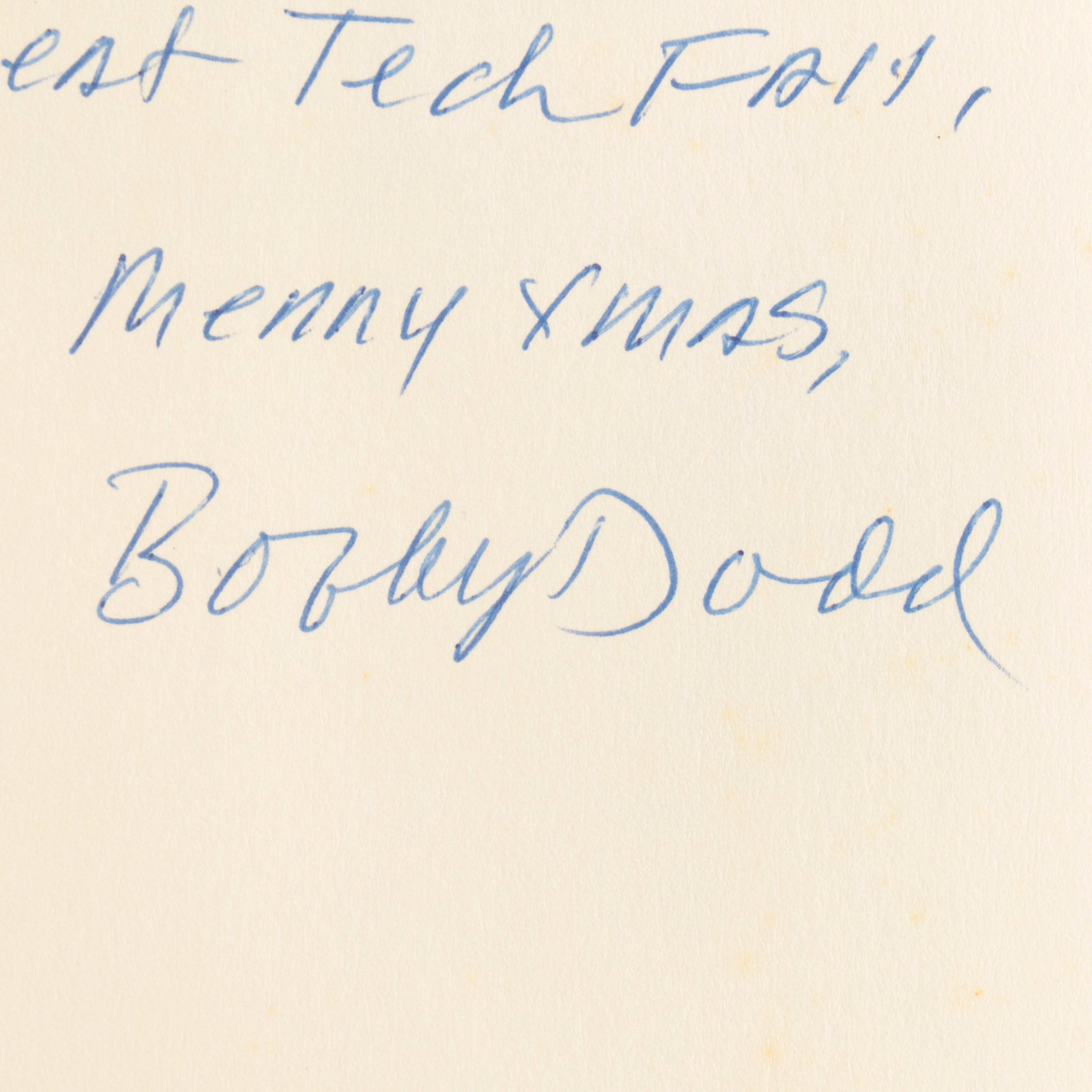 Signed "Dodd's Luck" by Robert Lee "Bobby" Dodd and Jack Wilkinson, 1987