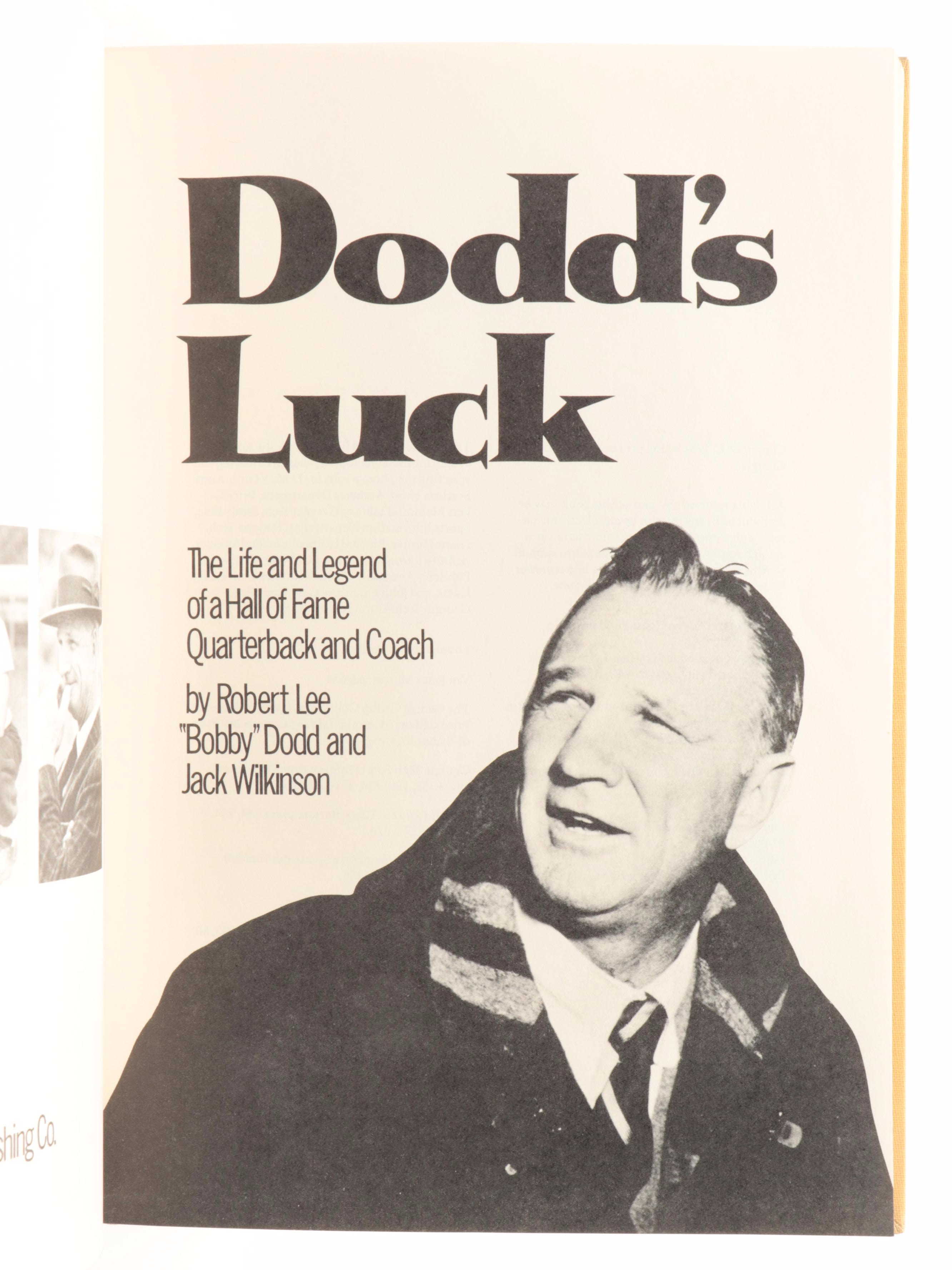 Signed "Dodd's Luck" by Robert Lee "Bobby" Dodd and Jack Wilkinson, 1987