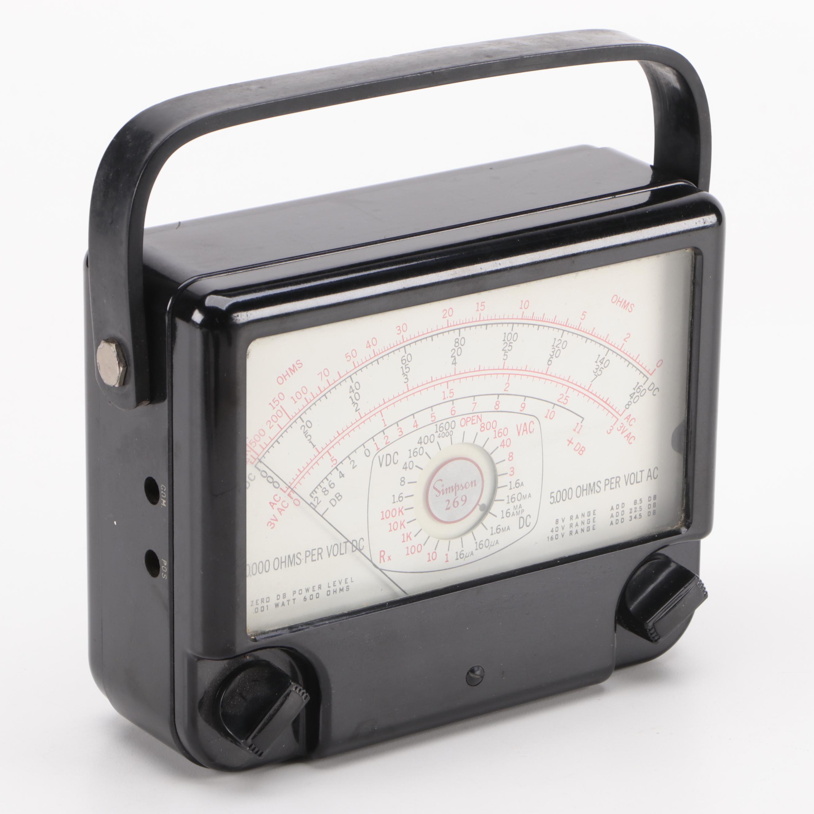 Simpson Model 269 Volt-Ohm Meter with Heat Gun and Soldering Tools