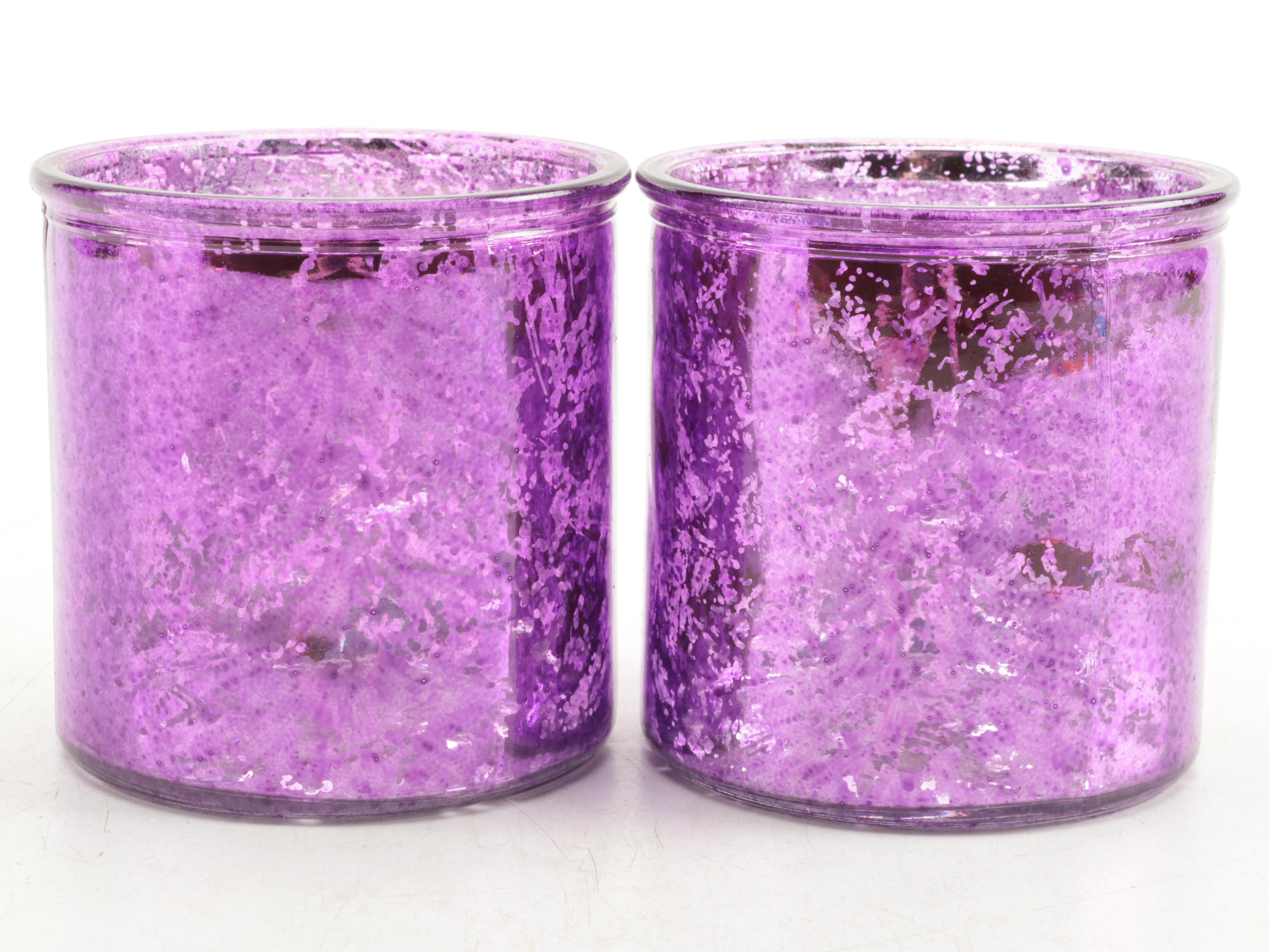 Purple Mercury Glass Votive Holders
