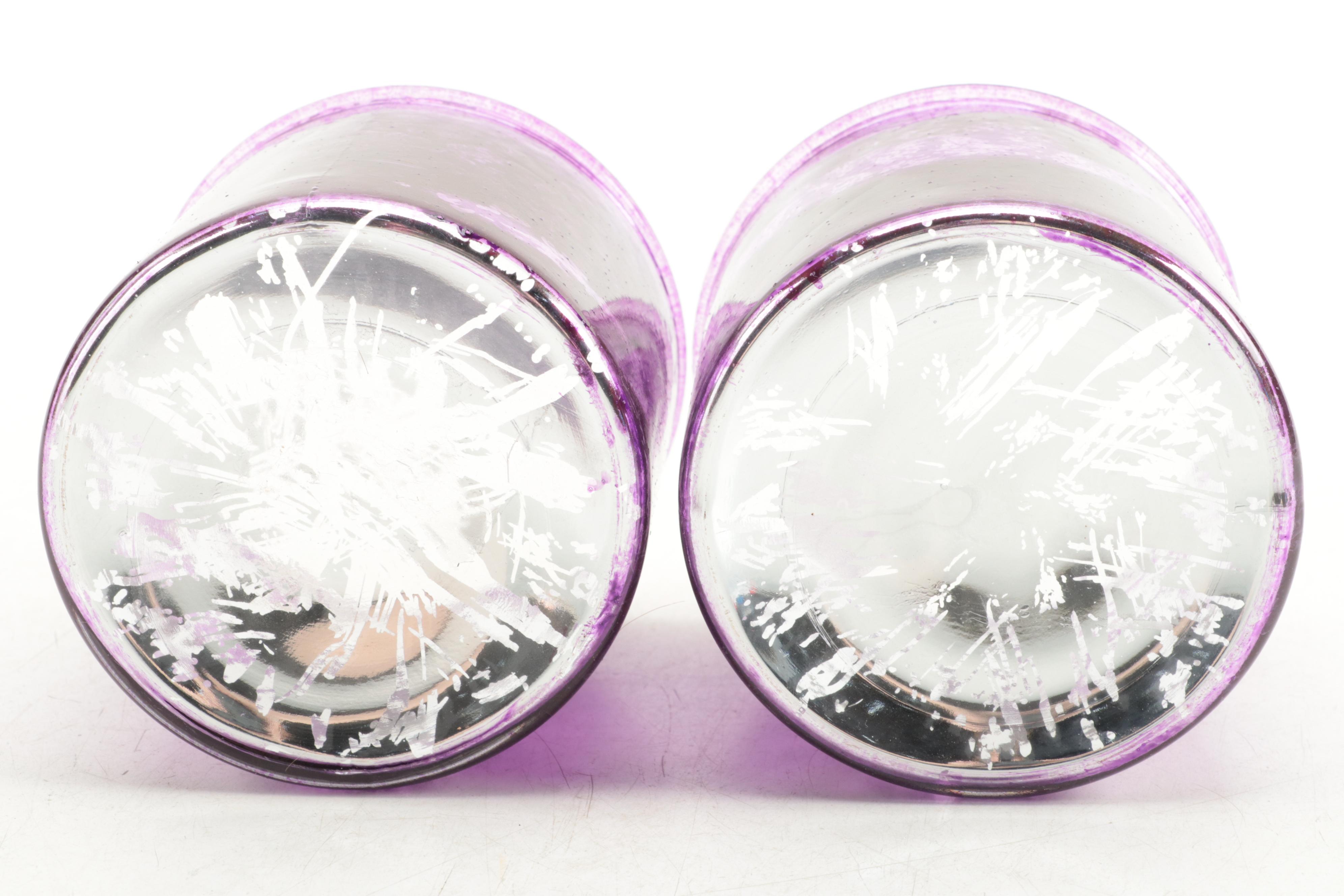 Purple Mercury Glass Votive Holders