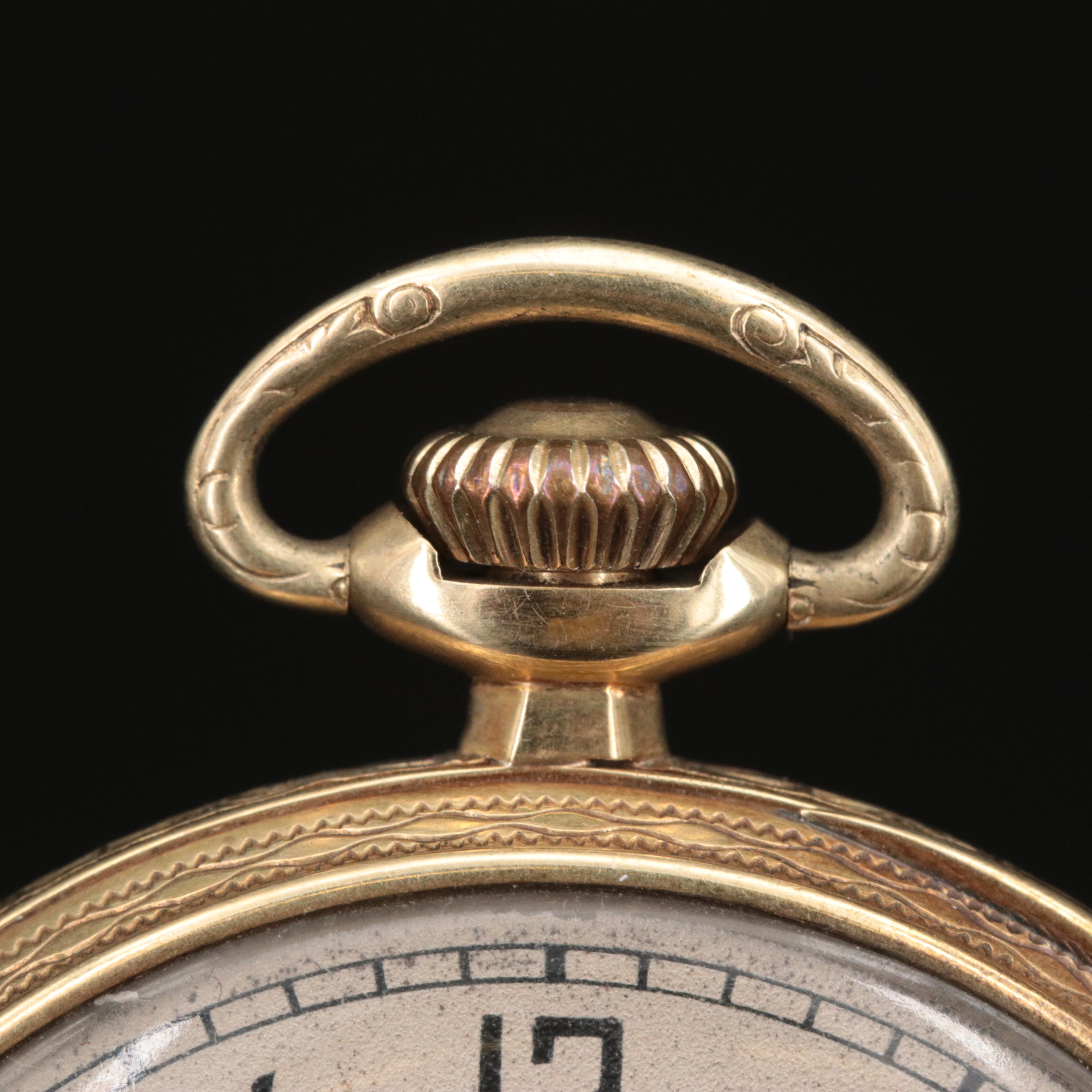 14K Waltham Open Face Pocket Watch