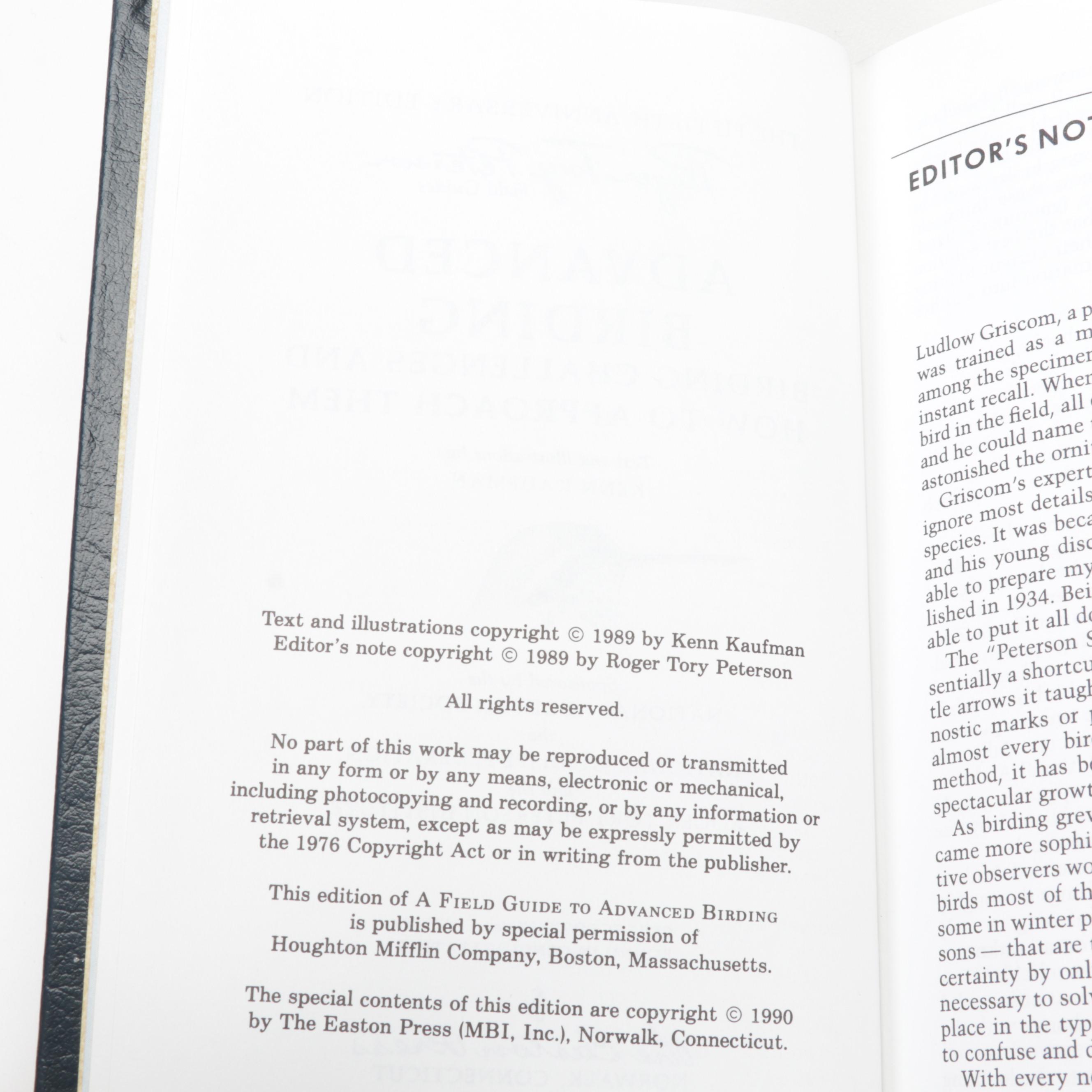 Easton Press 50th Anniversary Edition "Roger Tory Peterson Field Guides," 1980s