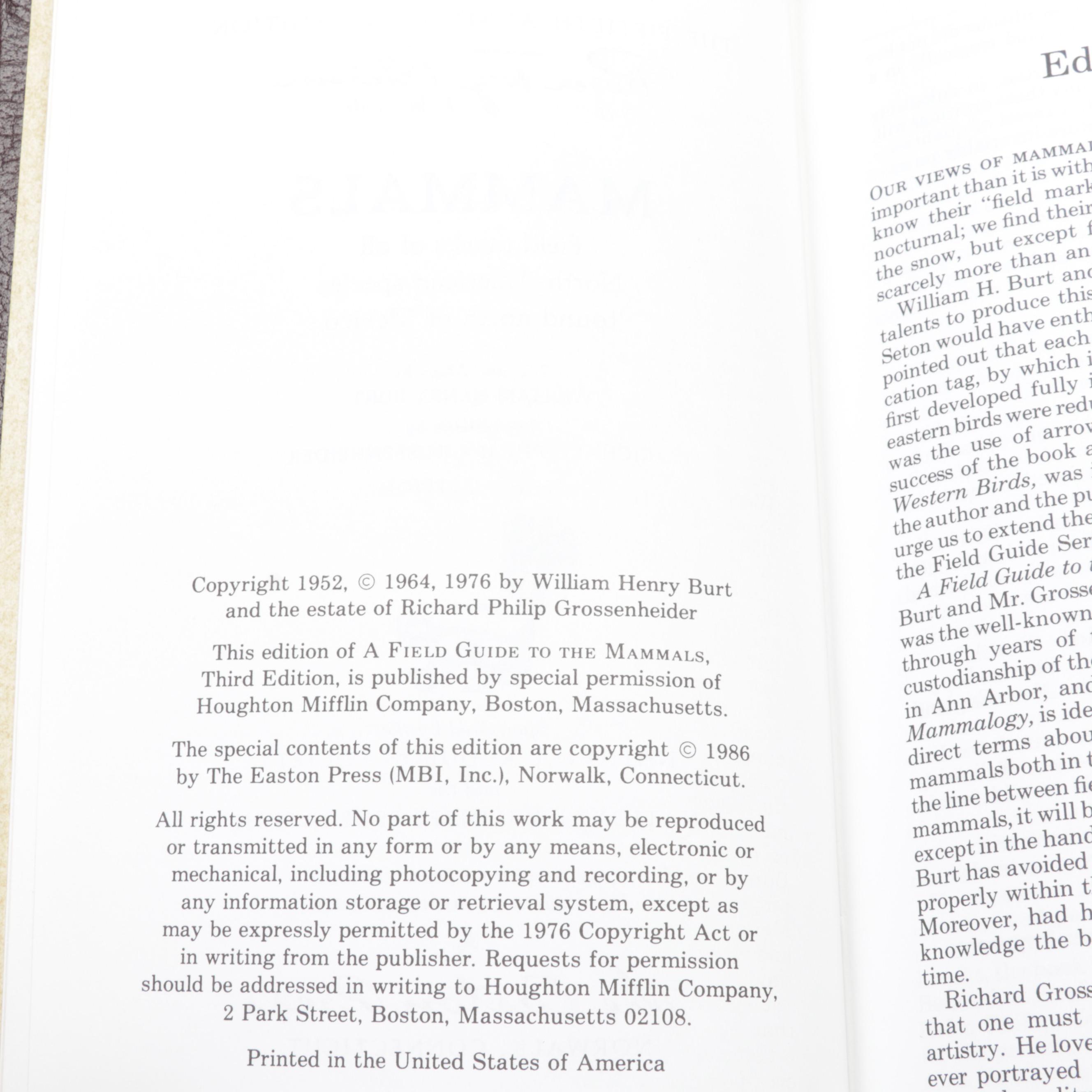 Easton Press 50th Anniversary Edition "Roger Tory Peterson Field Guides," 1980s