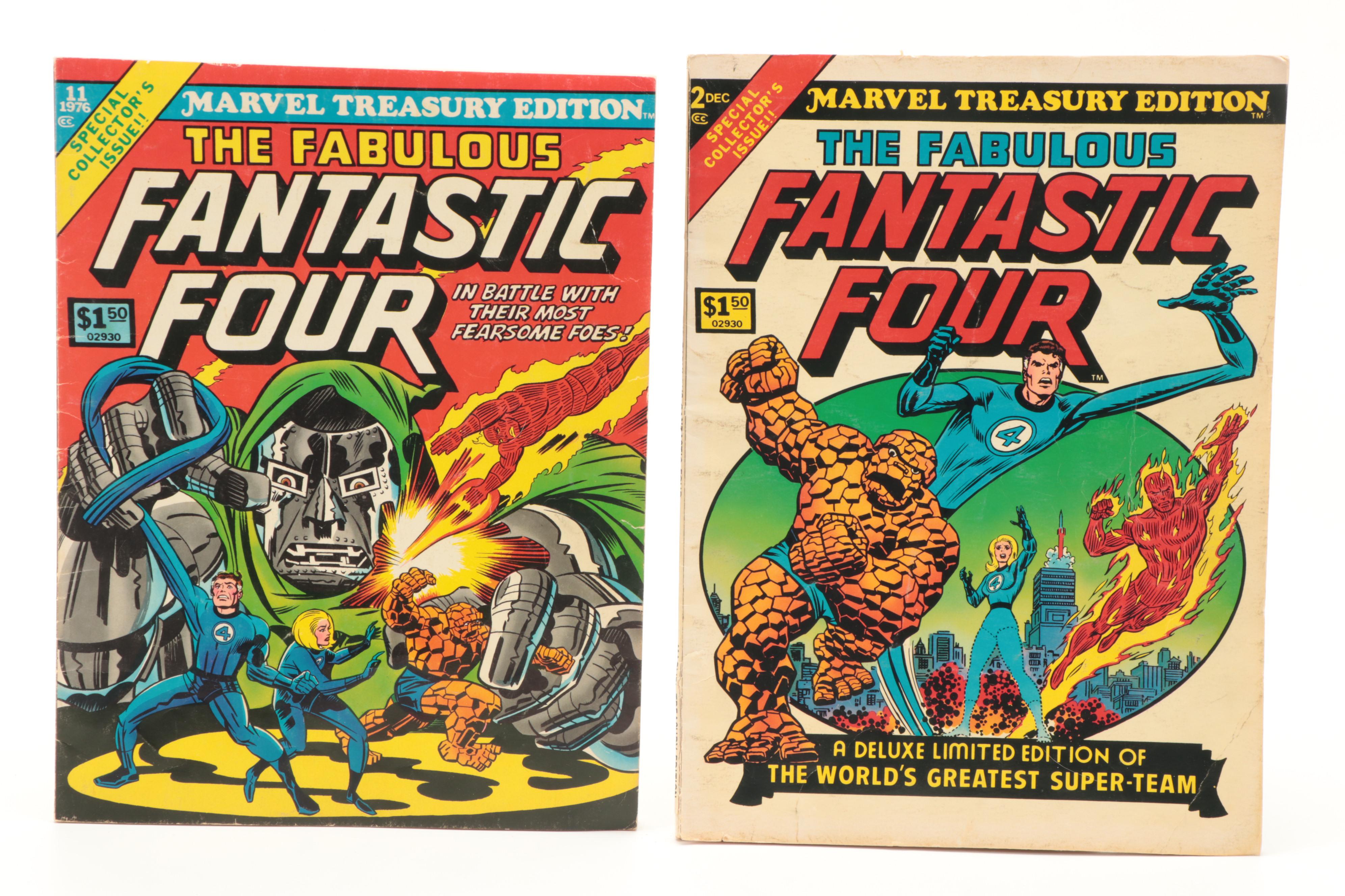 Marvel Fantastic Four Treasury Edition Comics, Big Little Book and FOOM Posters