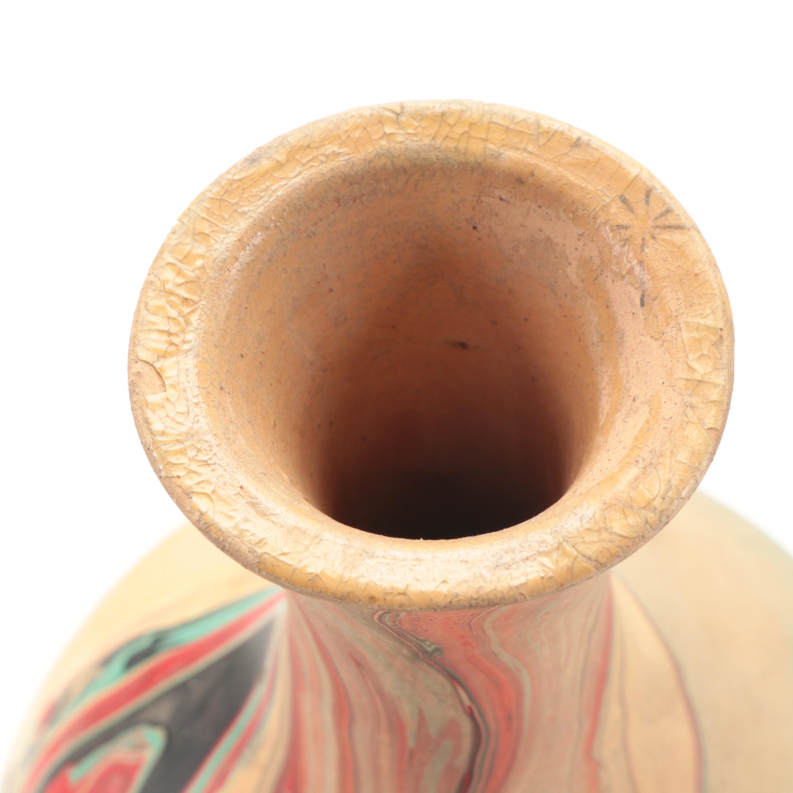 Nemadji Pottery and Other Hand-Painted Pottery Vases and Bowls