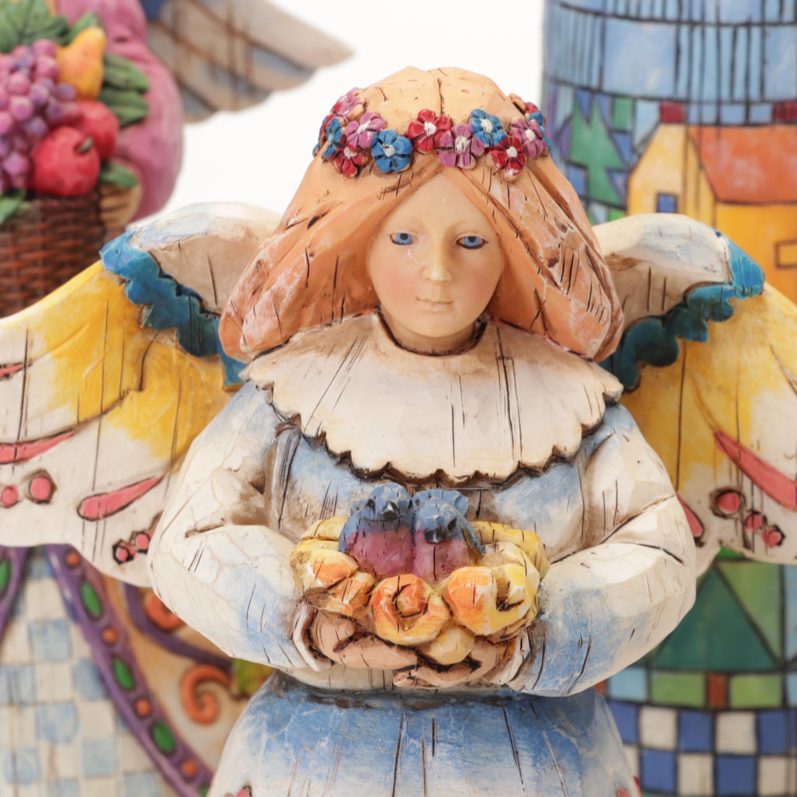Jim Shore Heartland Creek Resin "Bountiful Angel" and Other Angel Figurines