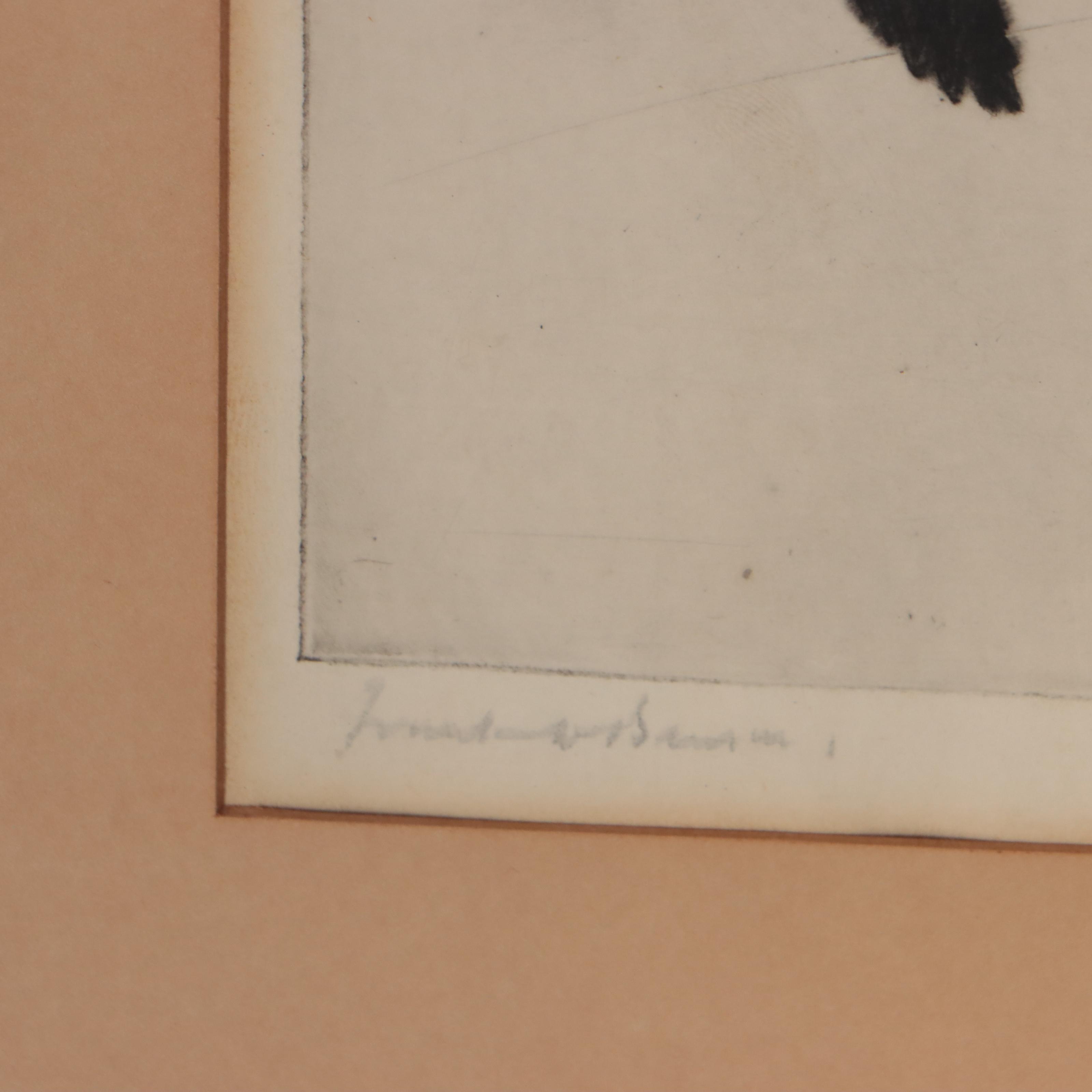 Frank W. Benson Drypoint Etching "Flying Brant," 1925