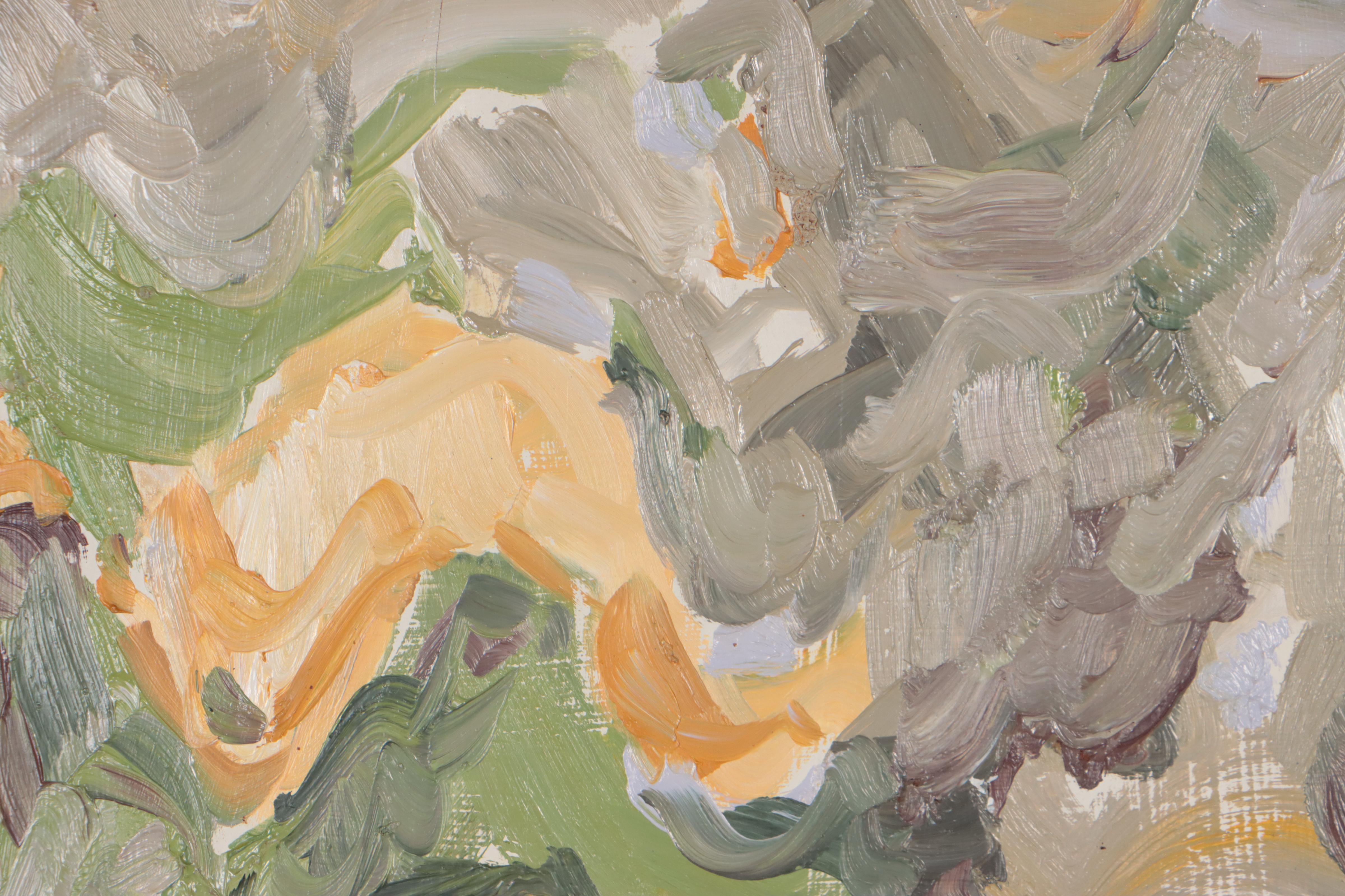 Warren Davis Abstract Expressionist Oil Painting