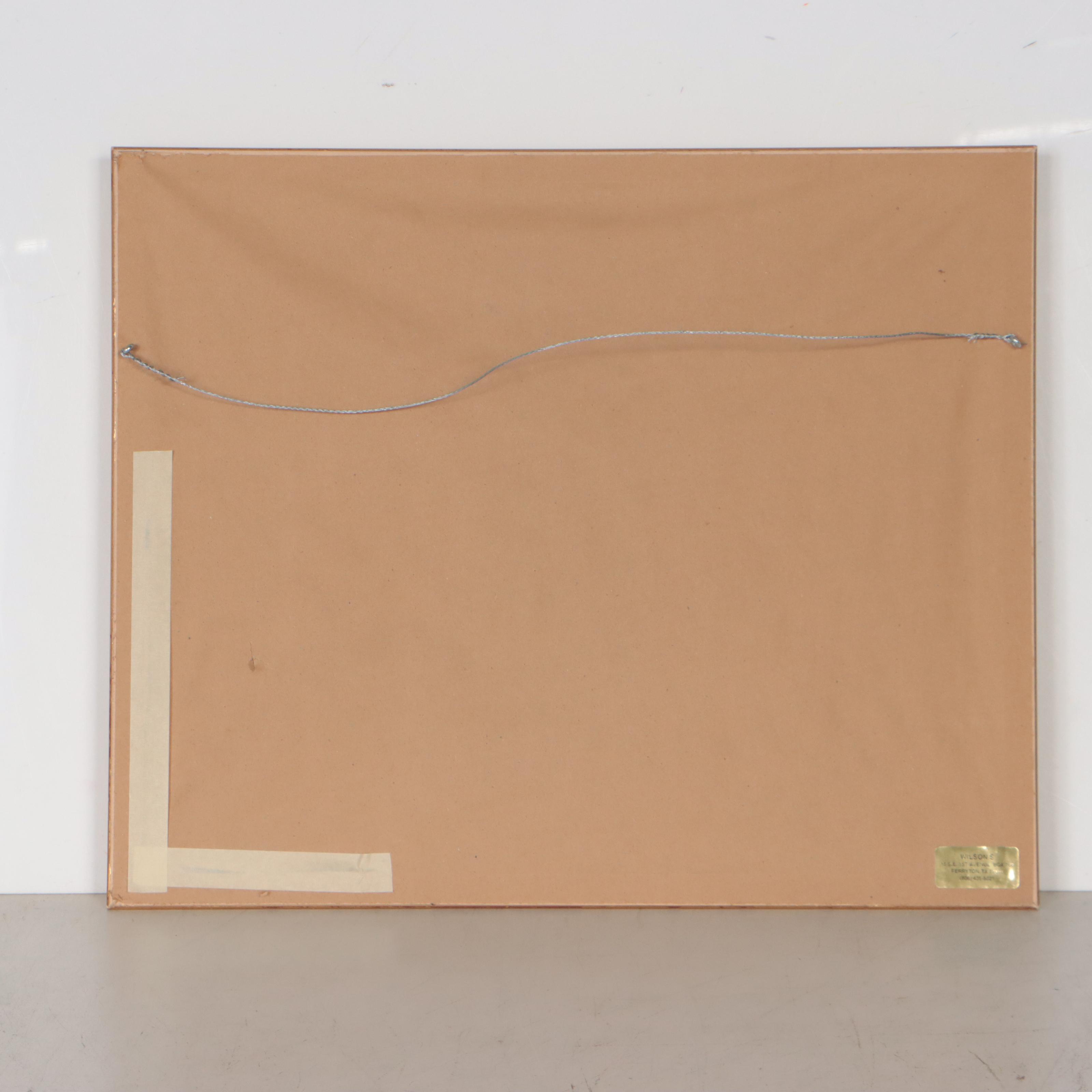 Charles Ragland Bunnell Modernist Abstract Oil Painting, 1958