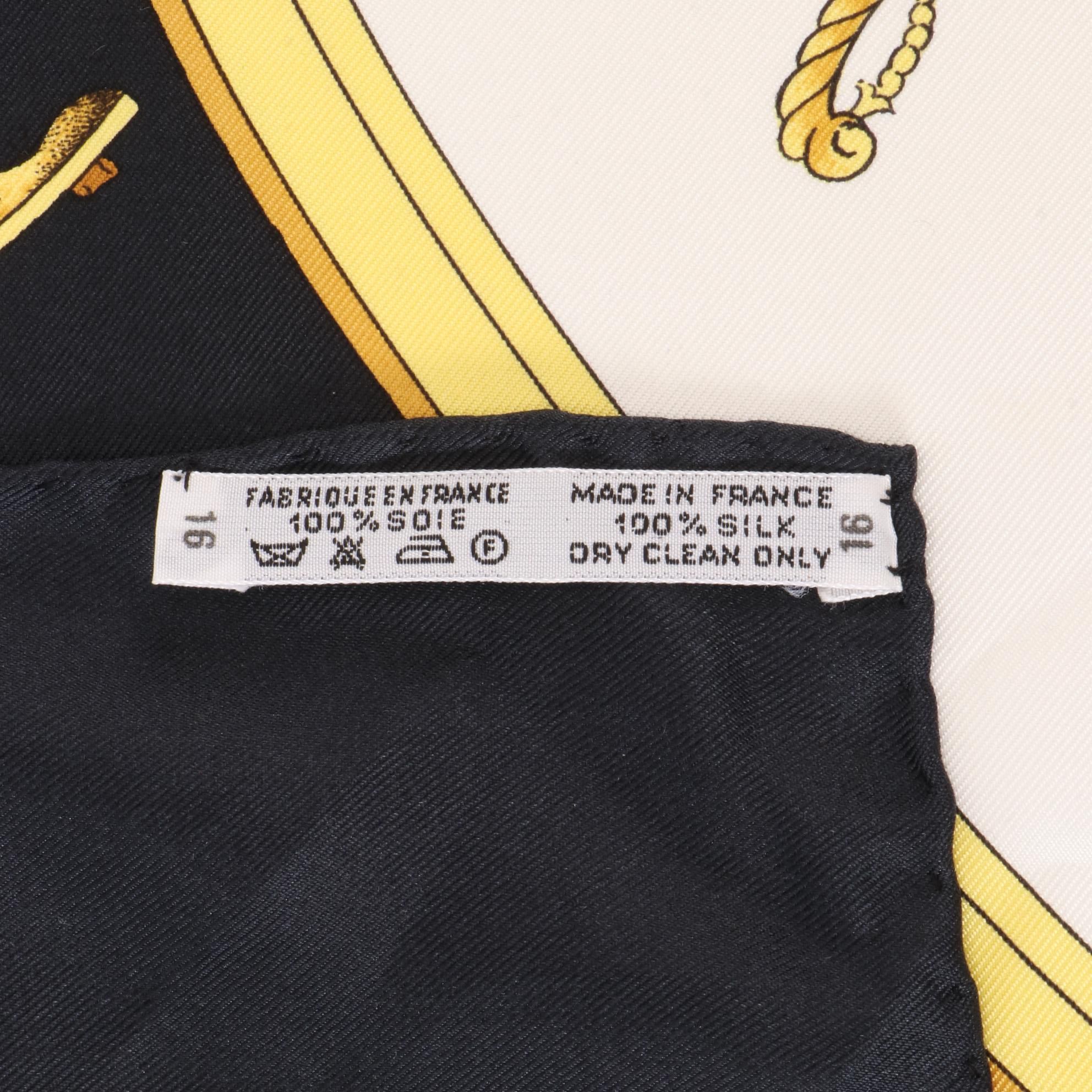 Hermès "Springs" Scarf 90 in Silk Twill