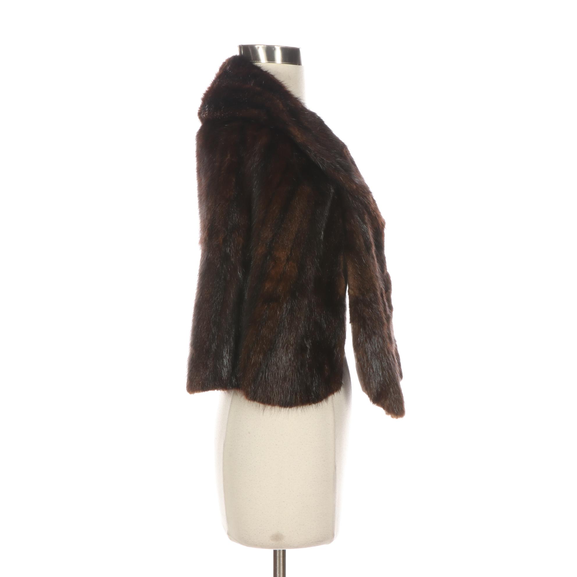 Muskrat Fur Stole by Brandenburg Furs