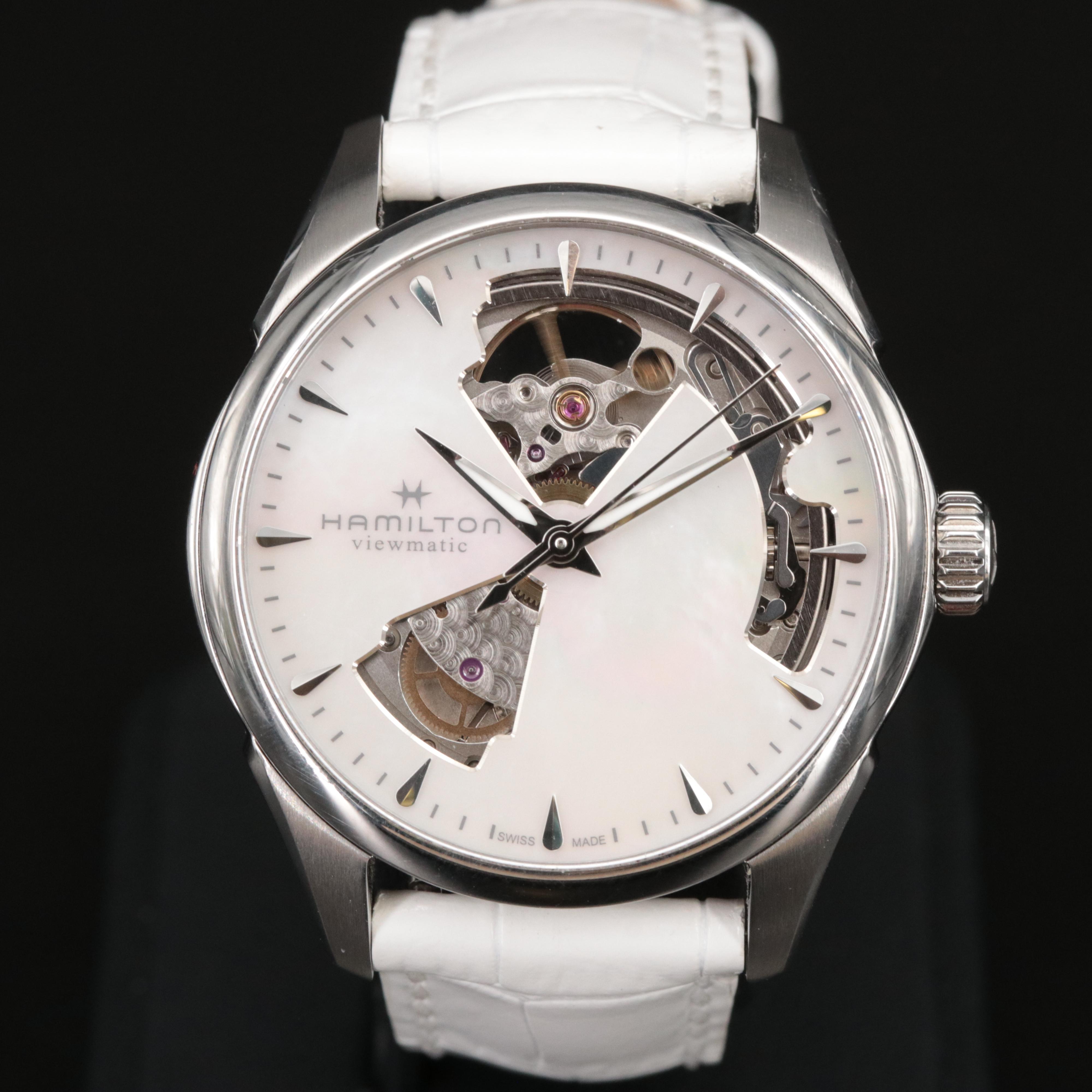 Hamilton Viewmatic Mother-of-Pearl Open Heart Dial Watch
