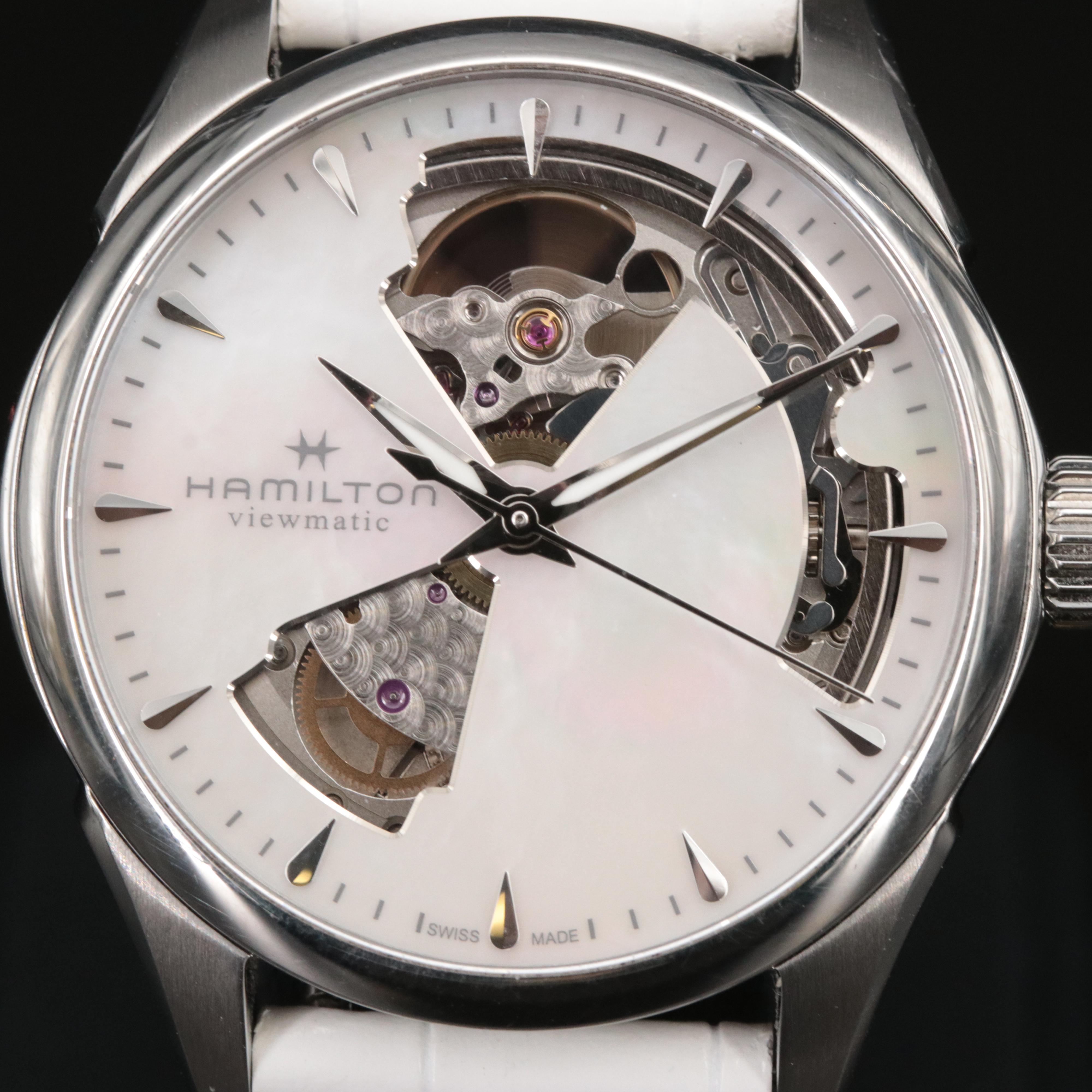 Hamilton Viewmatic Mother-of-Pearl Open Heart Dial Watch
