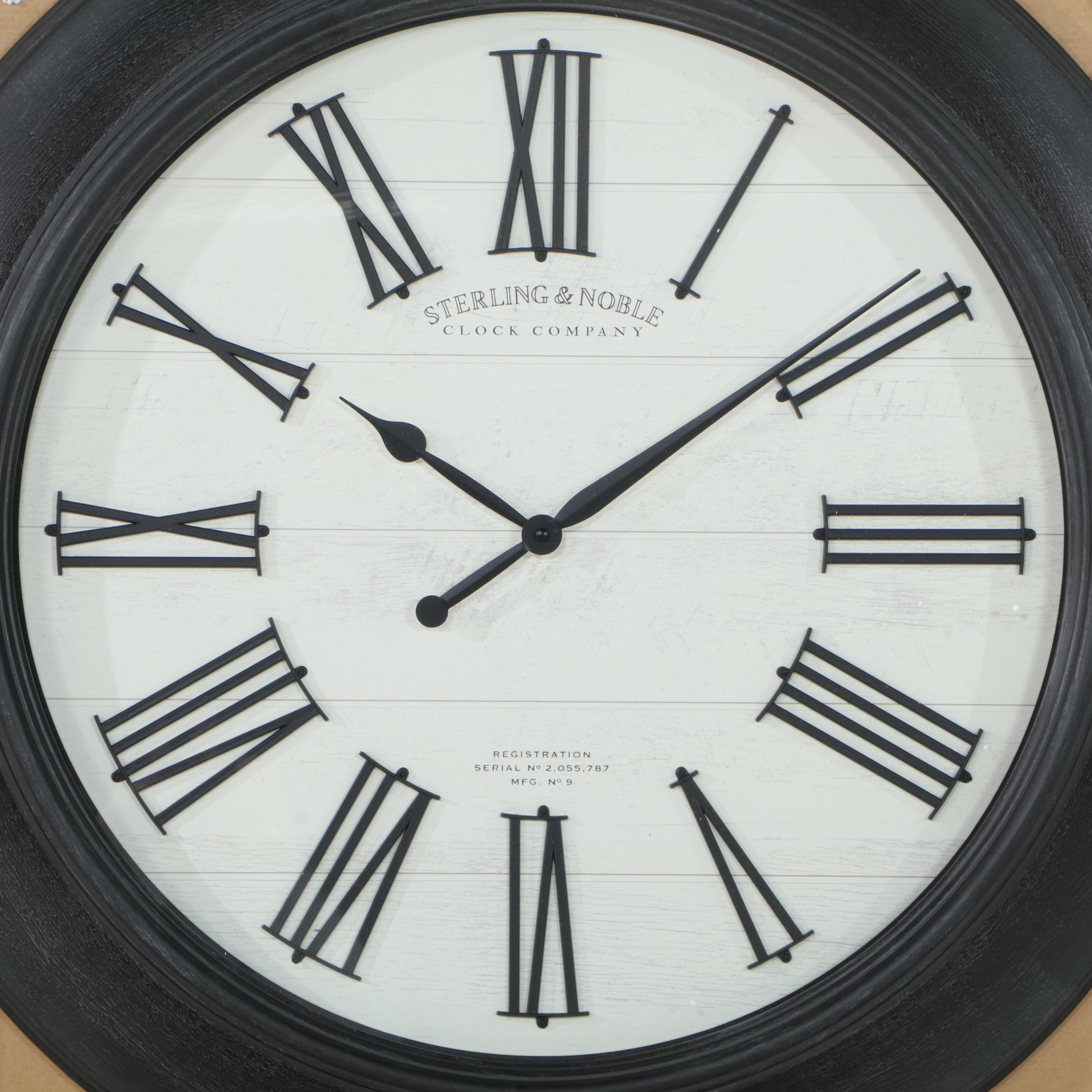 Sterling & Noble 30" Farmhouse Wall Clock