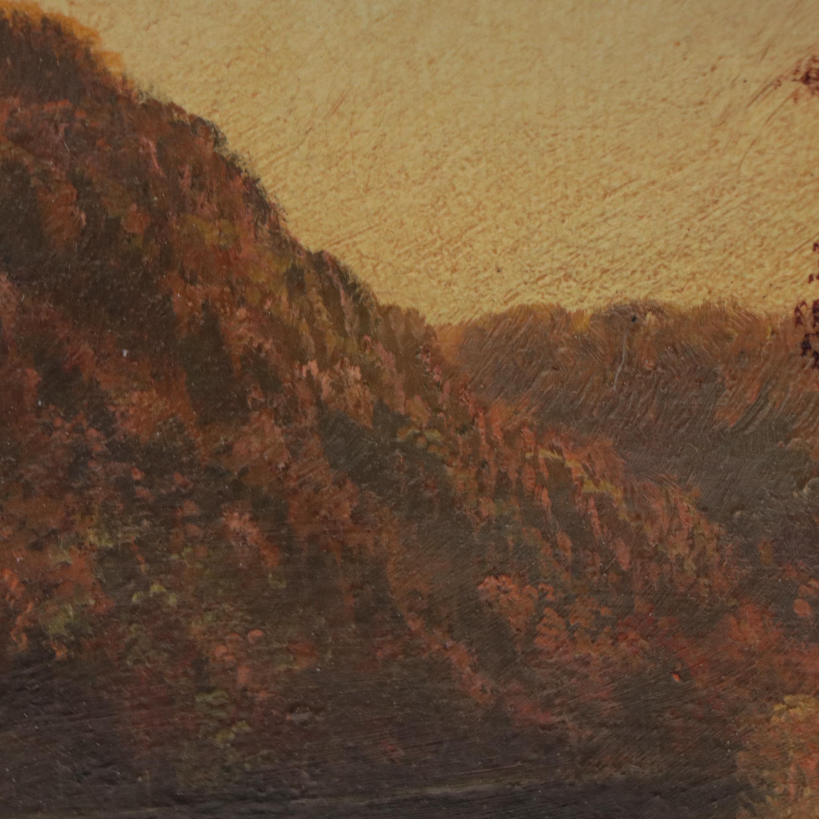 Pastoral River Landscape Oil Painting