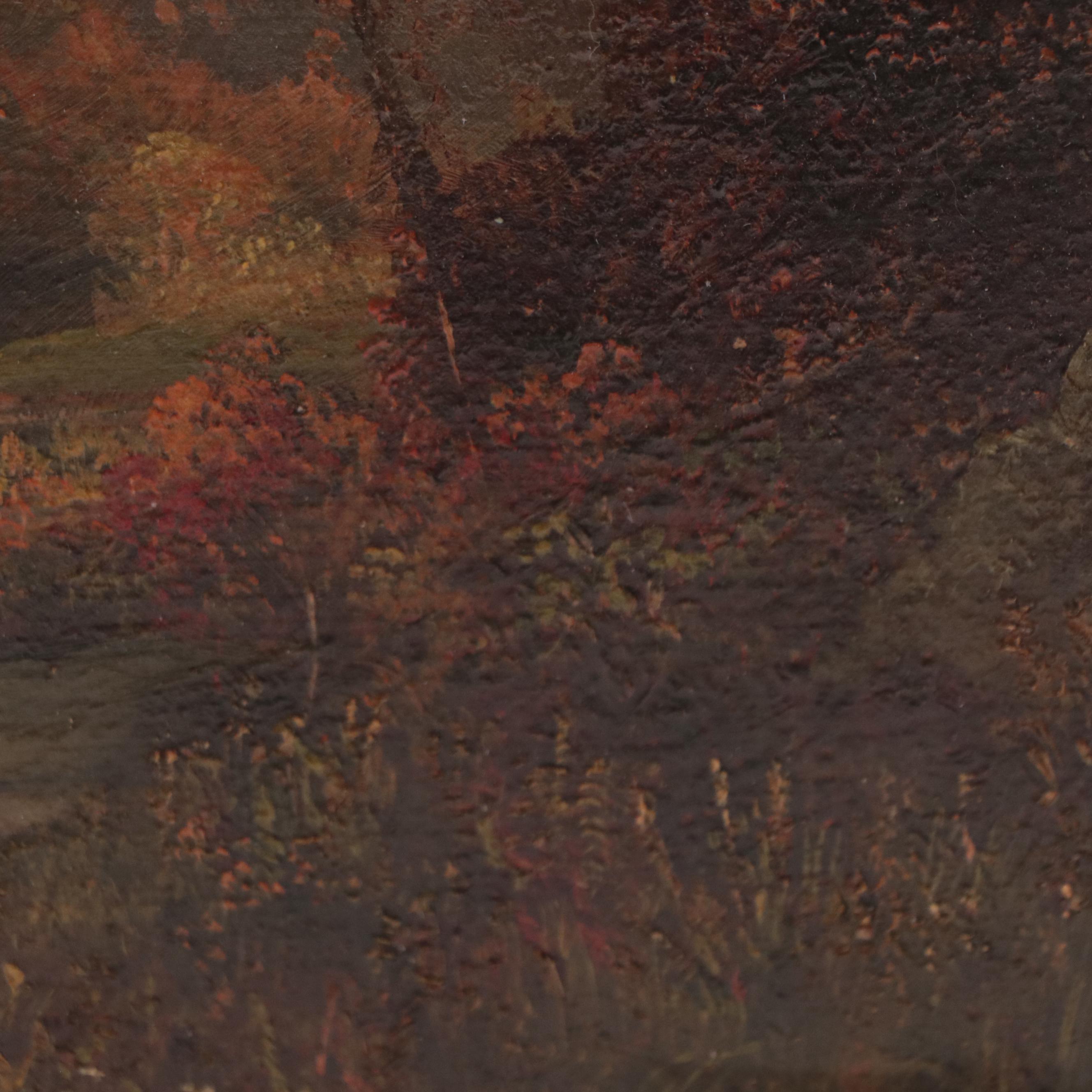 Pastoral River Landscape Oil Painting