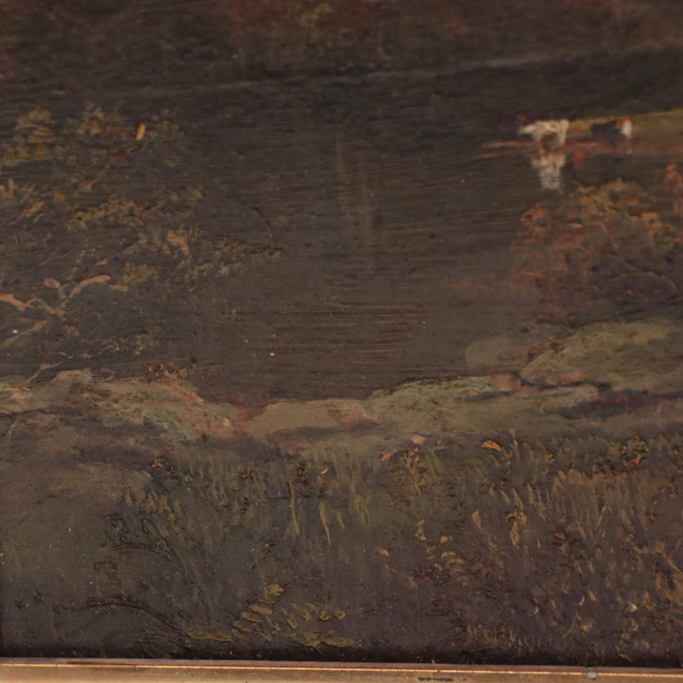 Pastoral River Landscape Oil Painting