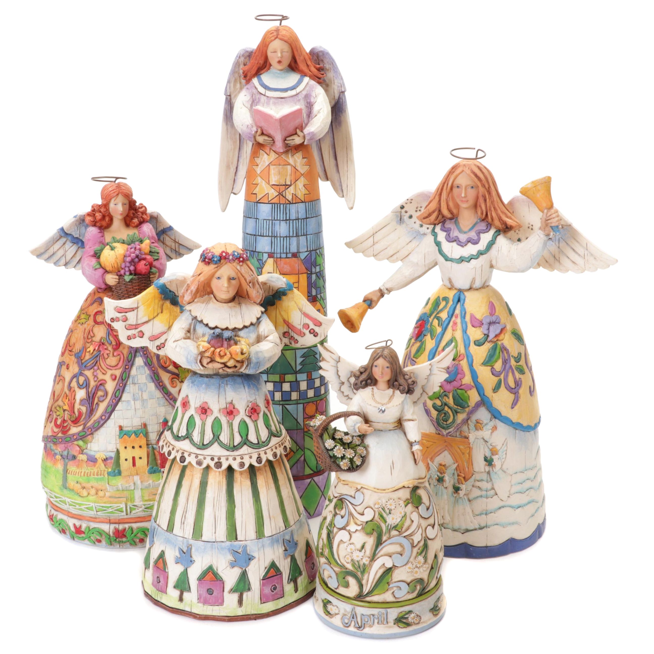 Jim Shore Heartland Creek Resin "Bountiful Angel" and Other Angel Figurines