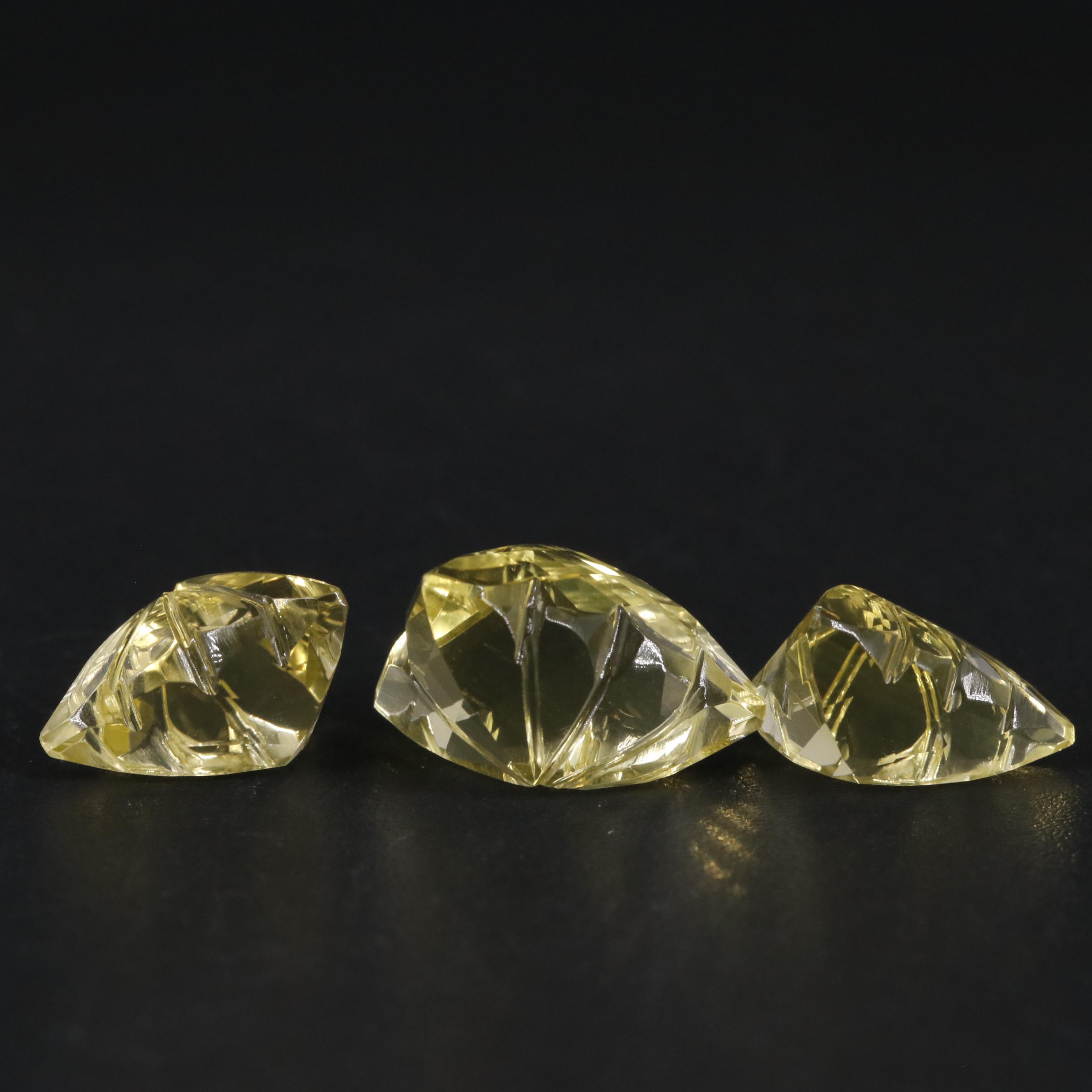 Loose 14.43 CTW Lemon Quartz