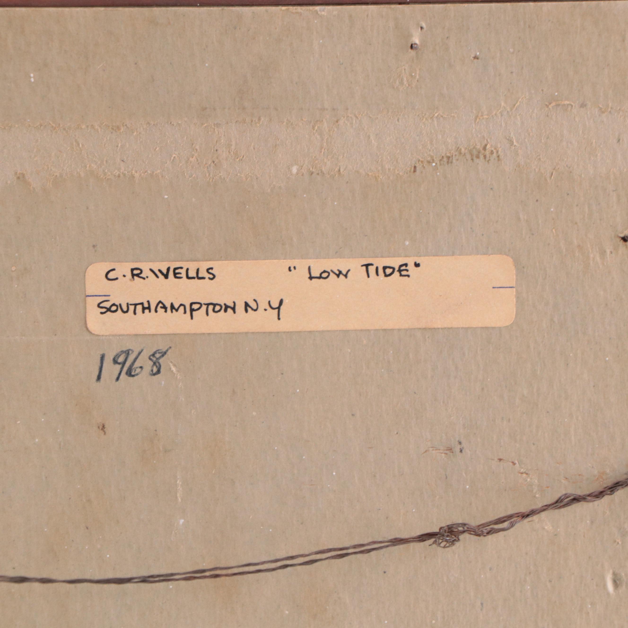 Harbor Scene Watercolor Painting "Low Tide"