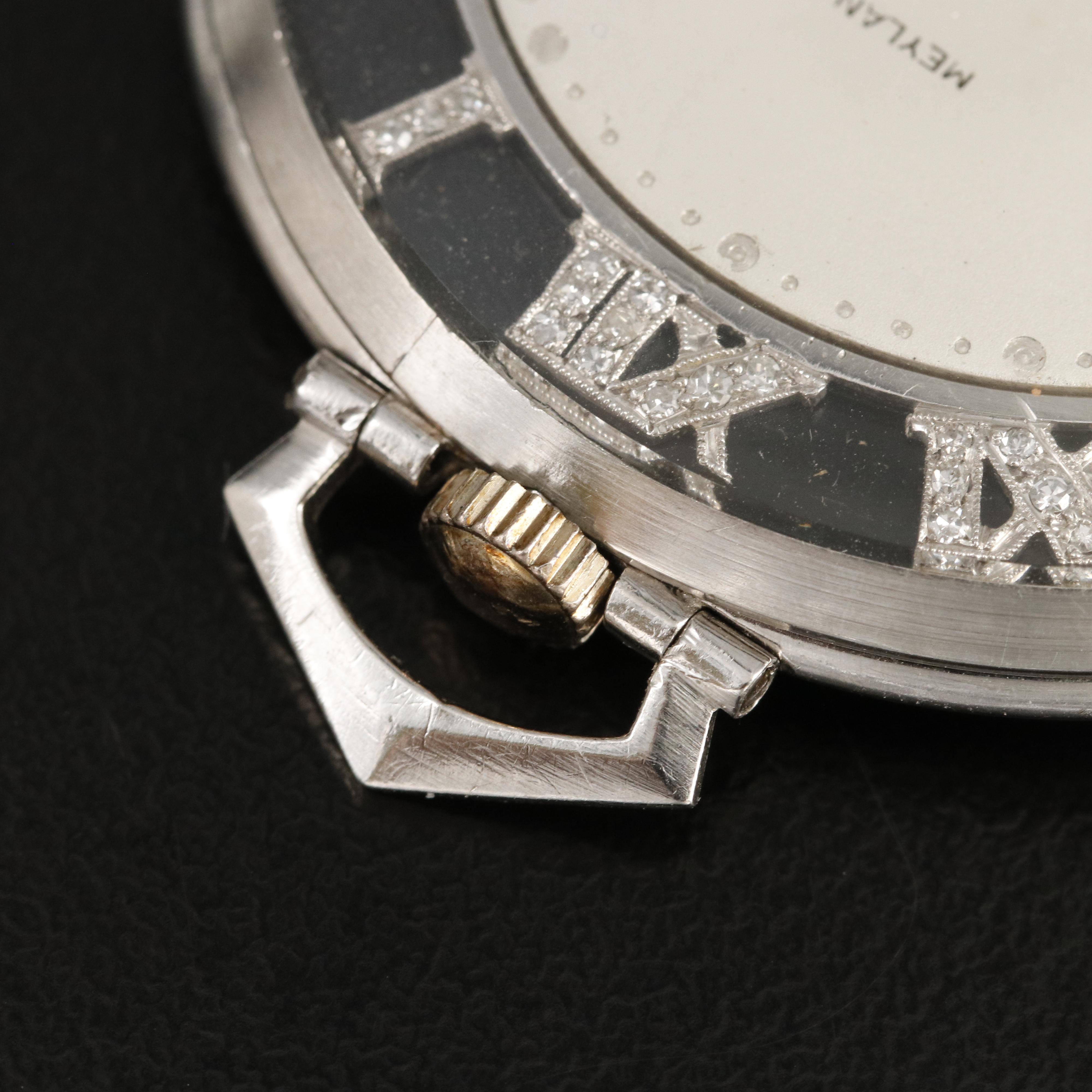 Platinum Meylan Diamond Pocket Watch