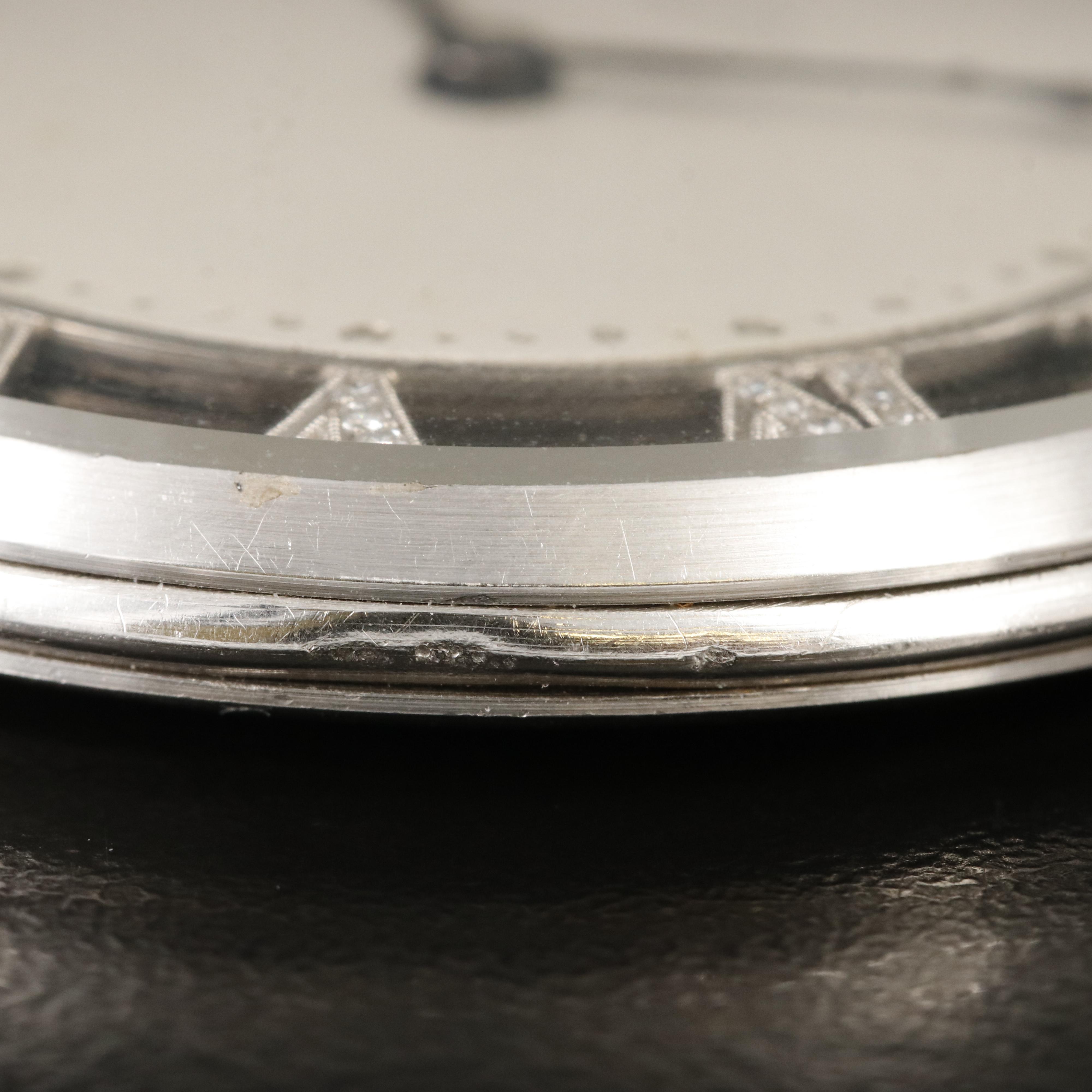 Platinum Meylan Diamond Pocket Watch