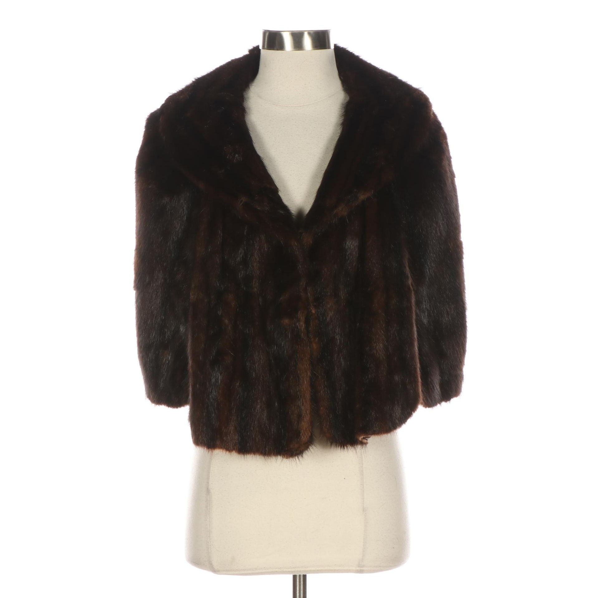 Muskrat Fur Stole by Brandenburg Furs