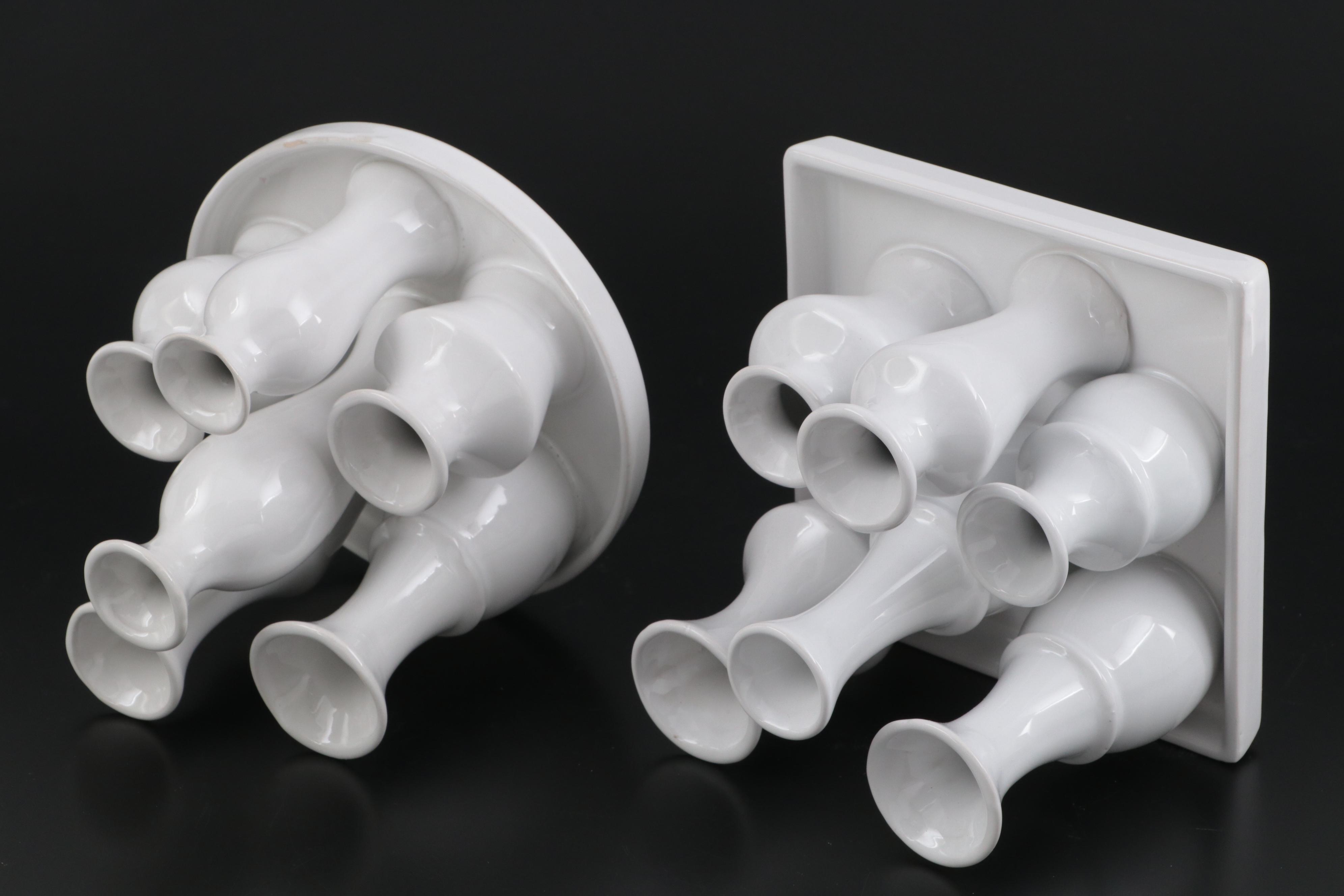 Accent Decor Square Graduated Ceramic Bud Vase Sets