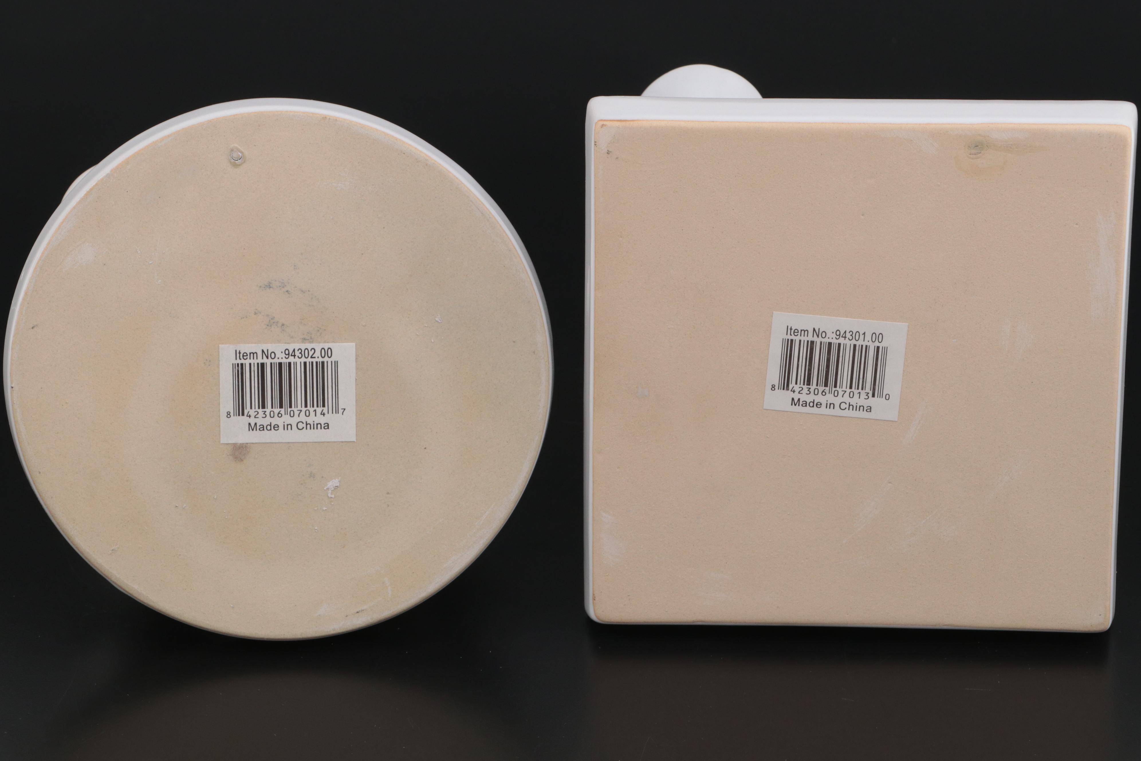 Accent Decor Square Graduated Ceramic Bud Vase Sets