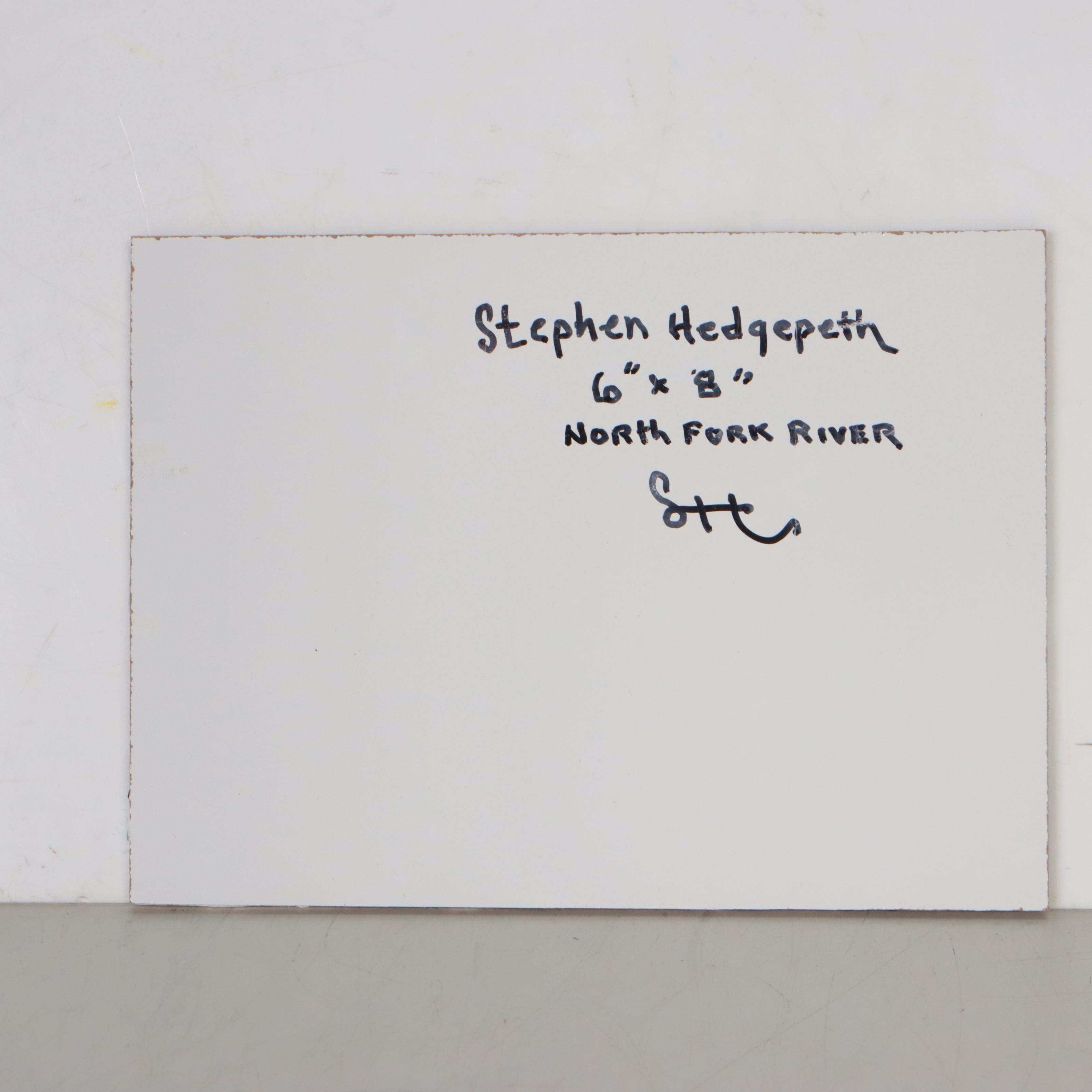 Stephen Hedgepeth Oil Painting "North Fork River," 21st Century