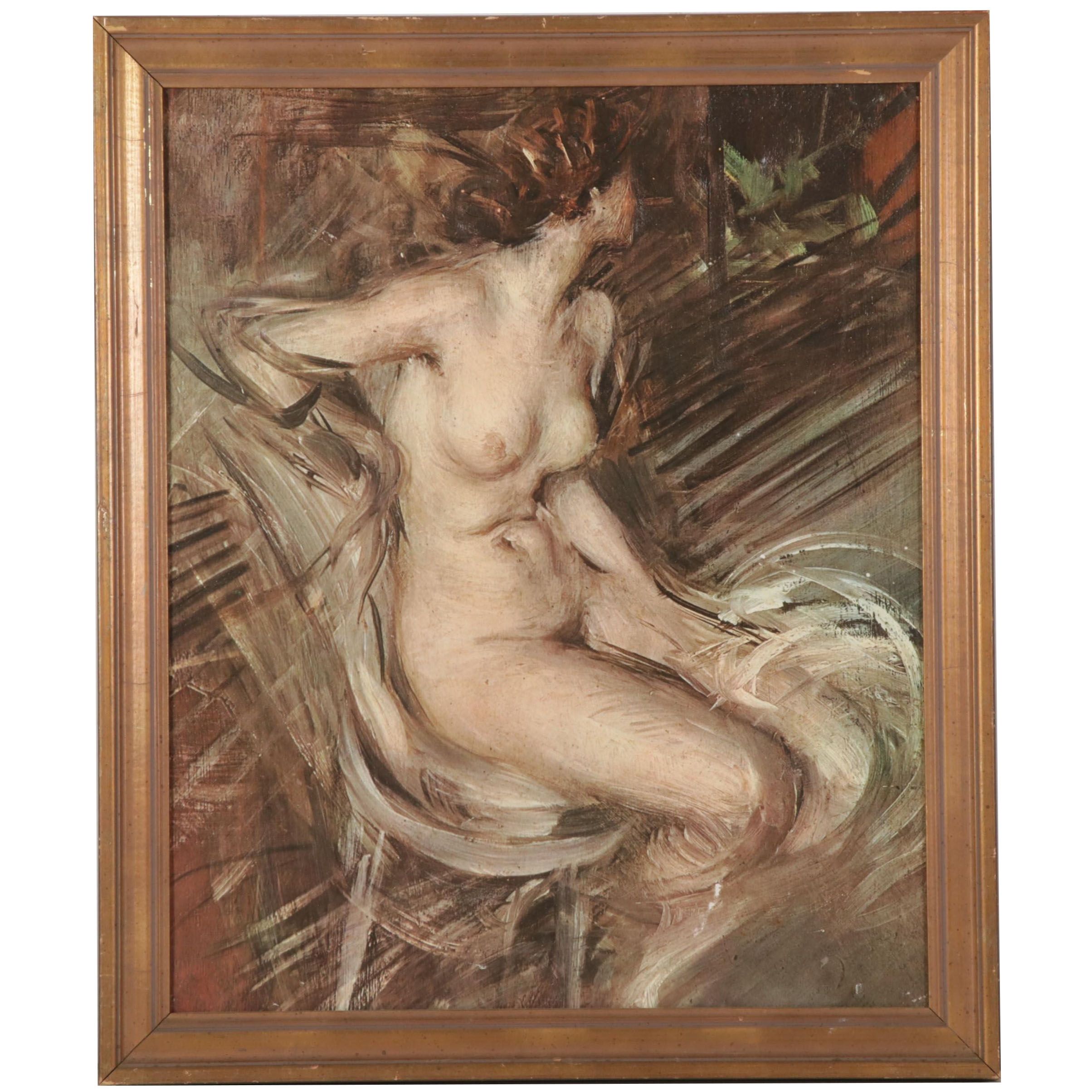 Offset Lithograph After Giovanni Boldini "Nudo di giovane seduta"
