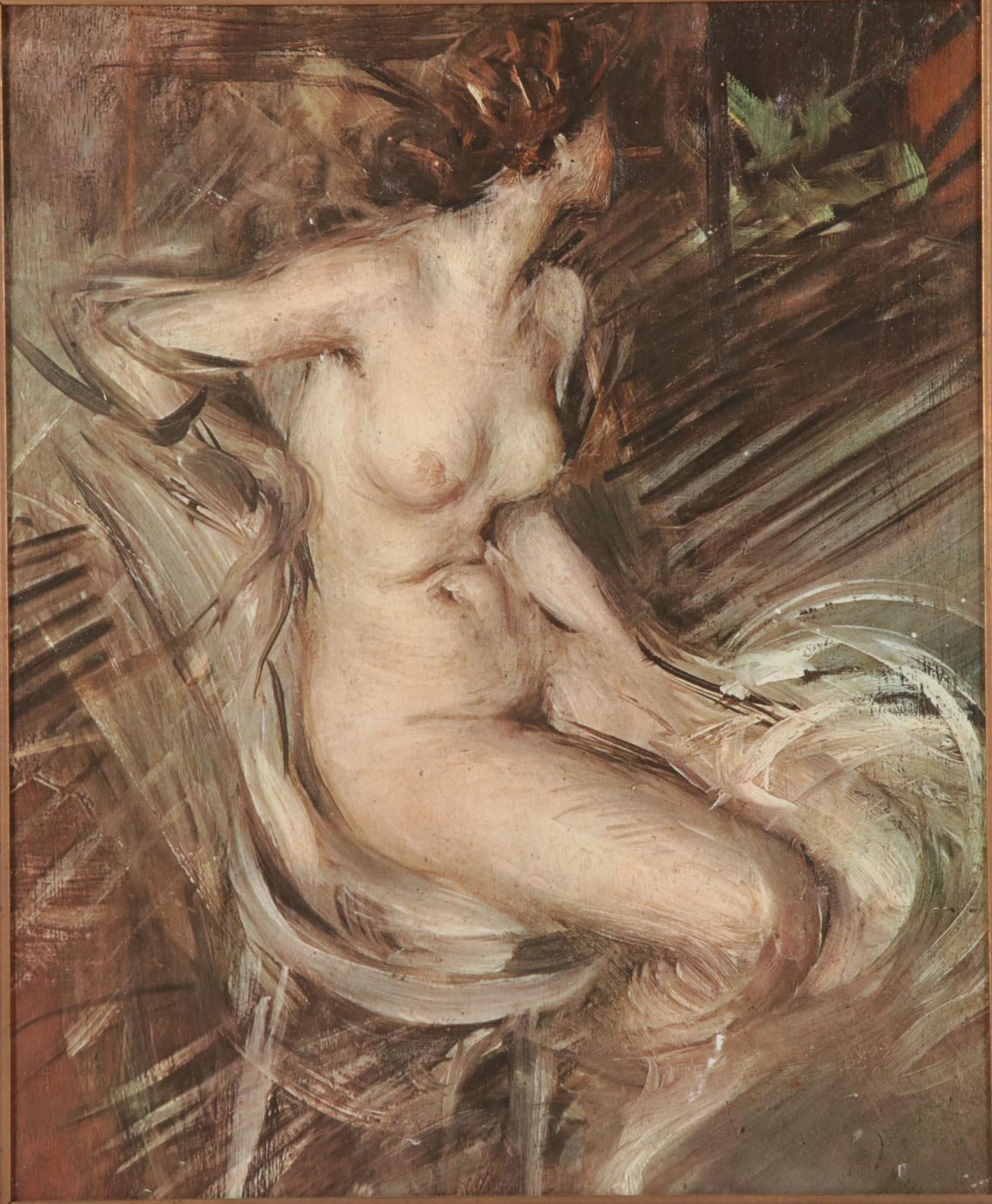 Offset Lithograph After Giovanni Boldini "Nudo di giovane seduta"
