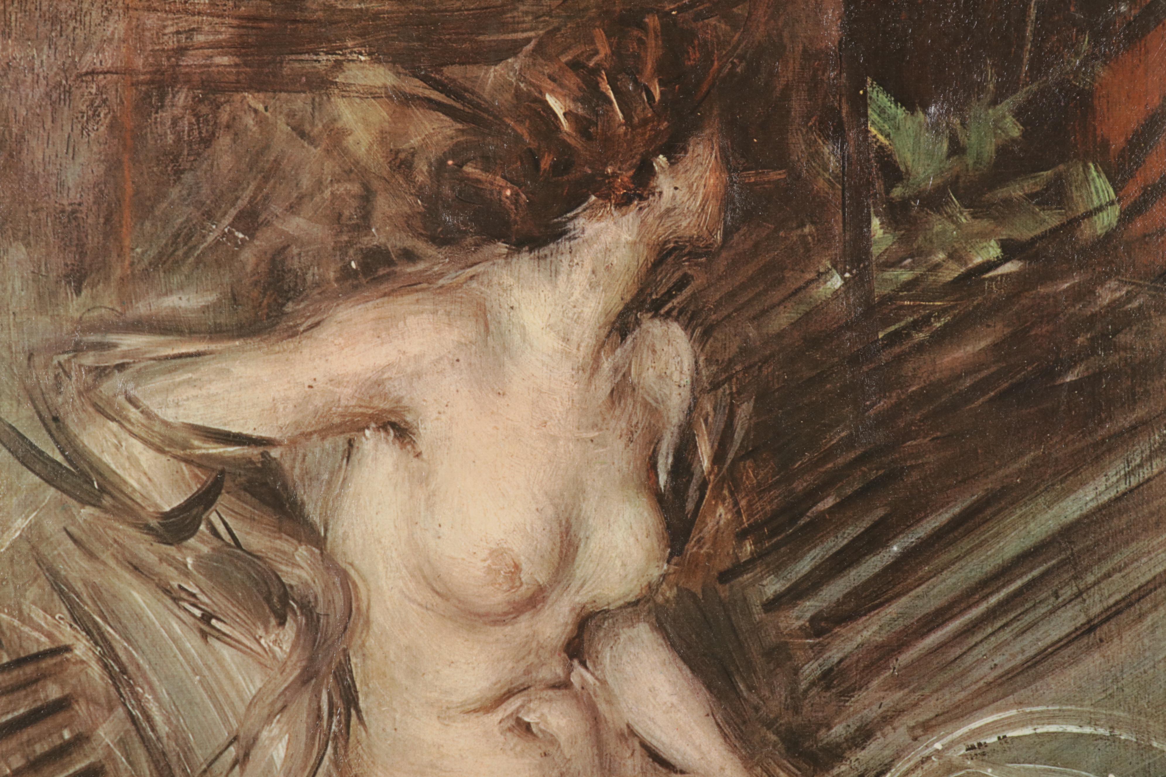 Offset Lithograph After Giovanni Boldini "Nudo di giovane seduta"