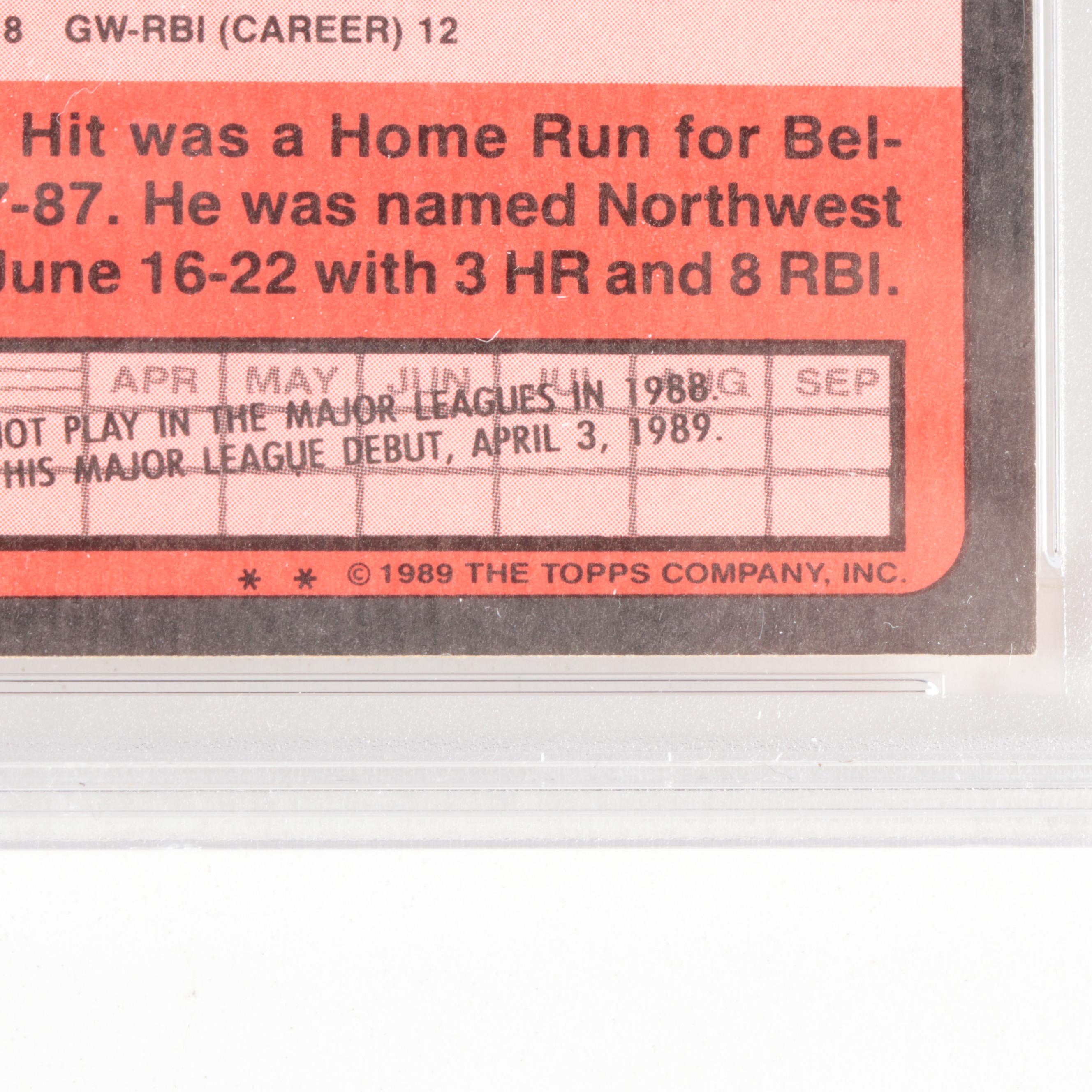 1989 Topps Traded Ken Griffey Jr. Rookie #41T Graded PSA 9 Mint Baseball Card