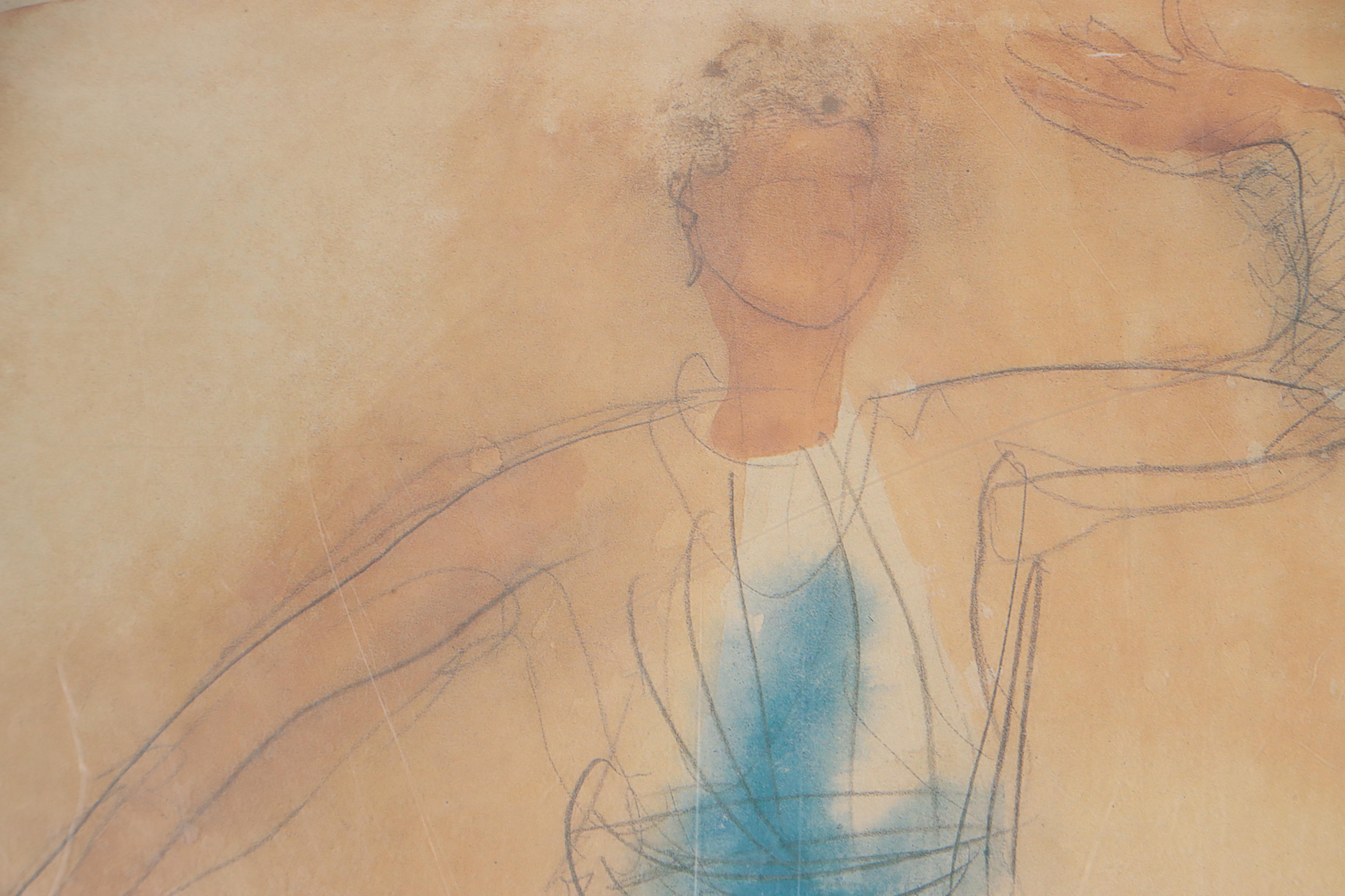 Offset Lithograph After Auguste Rodin "Cambodian Dancer From the Front"