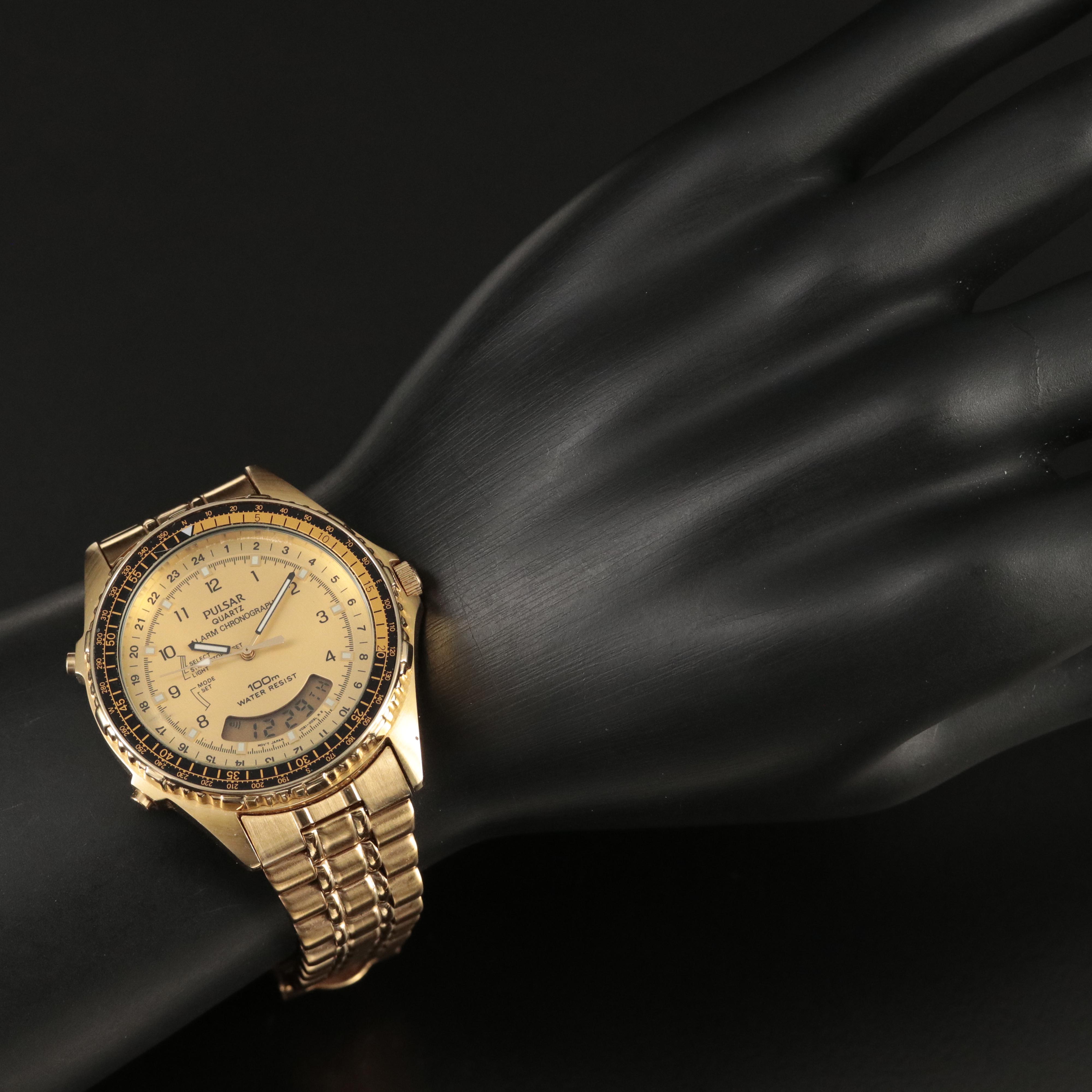 Pulsar Alarm Chronograph Digital and Analog Watch