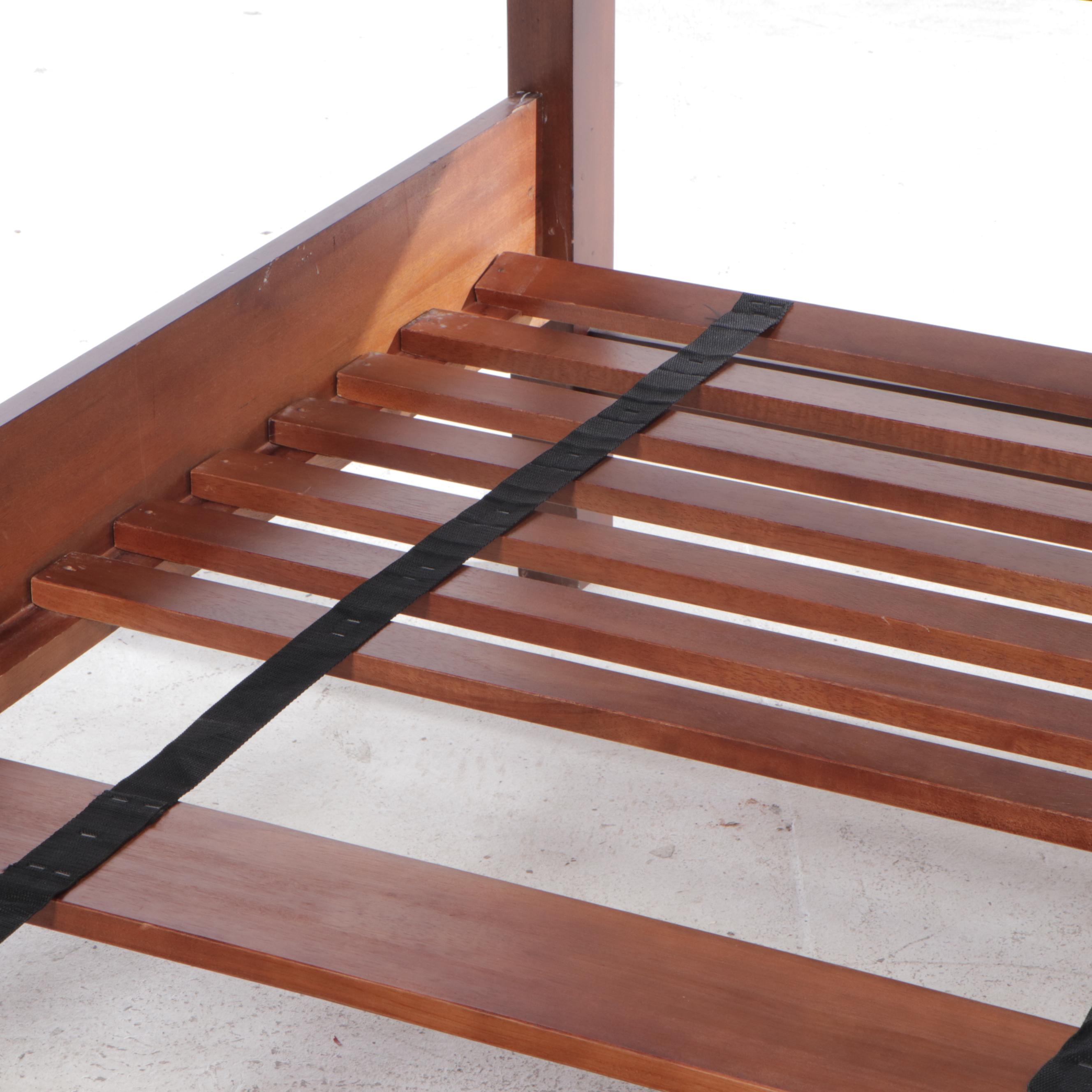 Twin Size Sleigh Bed with Slats