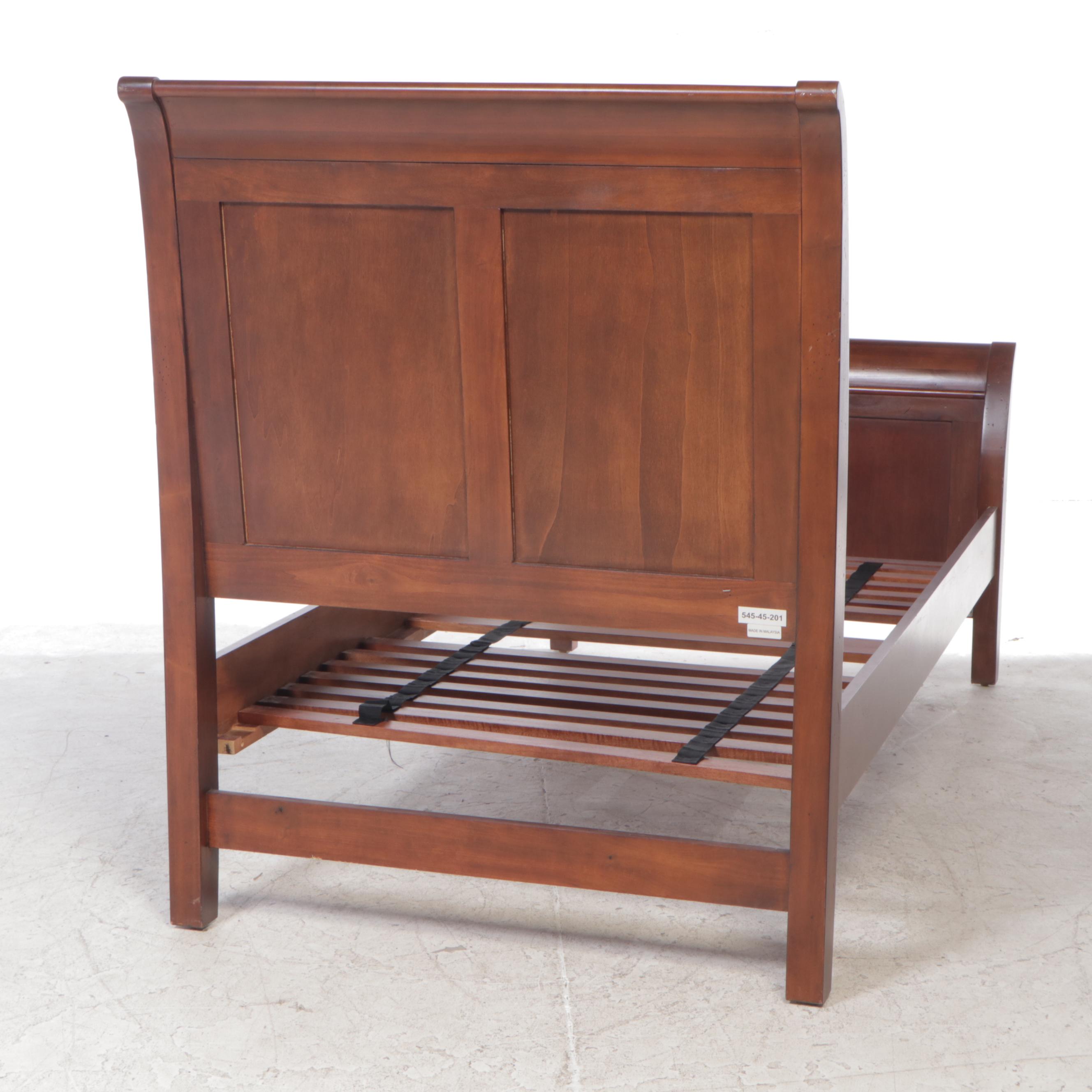 Twin Size Sleigh Bed with Slats